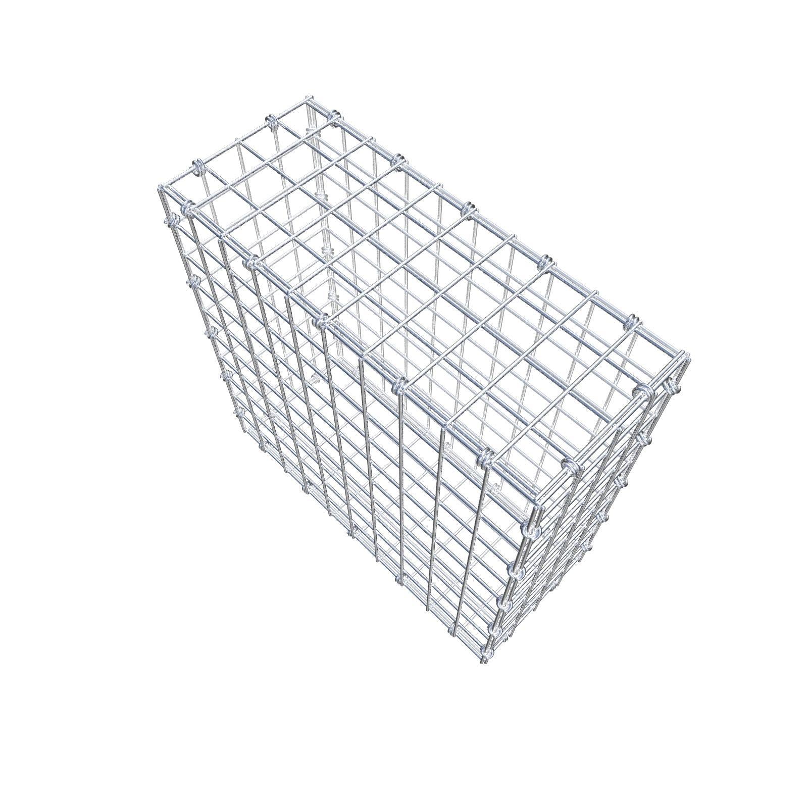 Gabion 50 cm x 50 cm x 20 cm (L x H x D), maskestørrelse 5 x 5 cm, spiralring