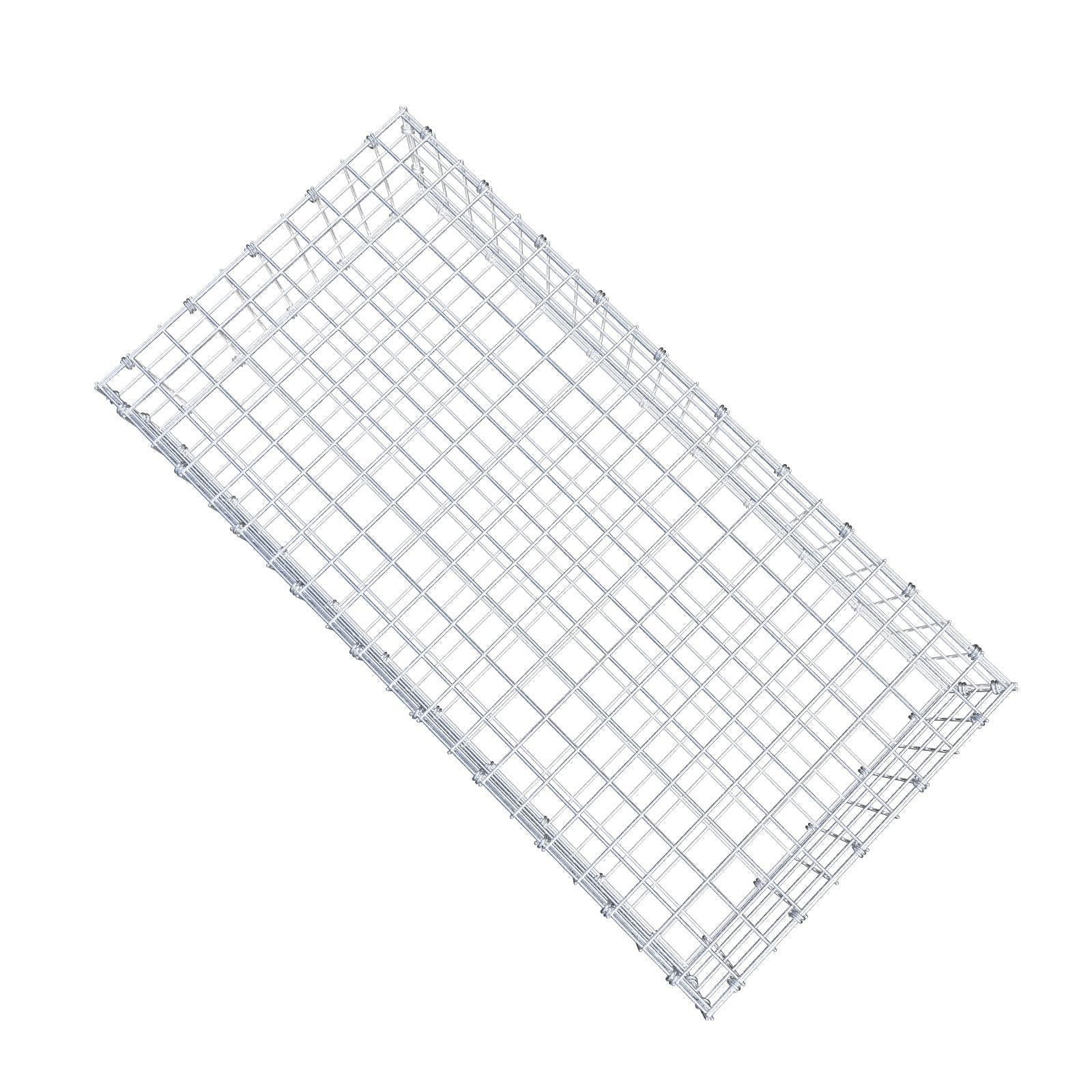 Gabione 100 cm x 20 cm x 50 cm (L x H x T), Maschenweite 5 x 5 cm, Spiralring