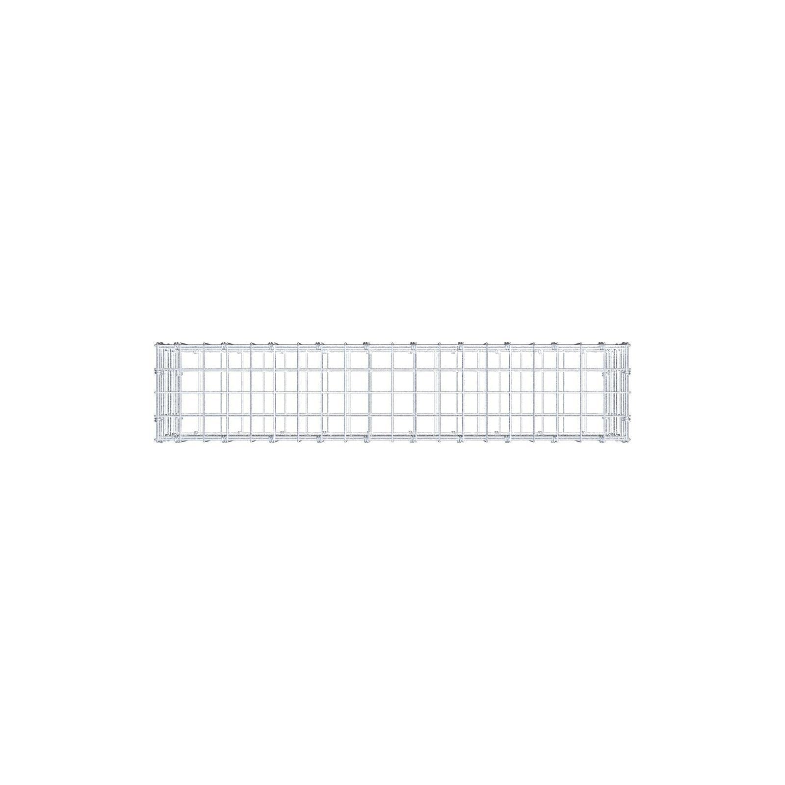 Gabion 100 cm x 30 cm x 20 cm (L x H x D), maskestørrelse 5 x 5 cm, spiralring