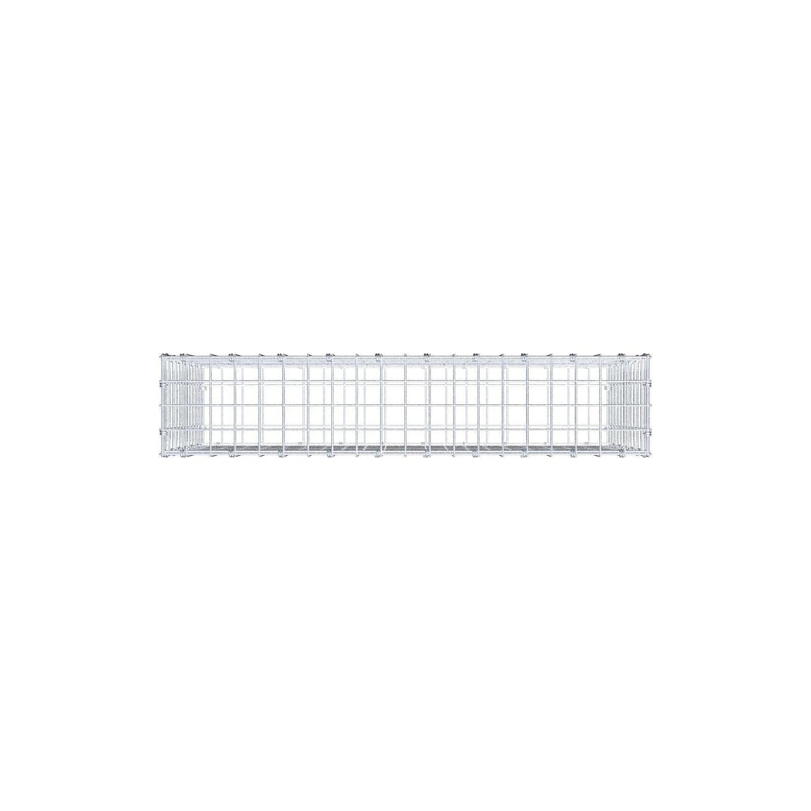 Gabion 100 cm x 60 cm x 20 cm (L x H x D), maskestørrelse 5 x 5 cm, spiralring