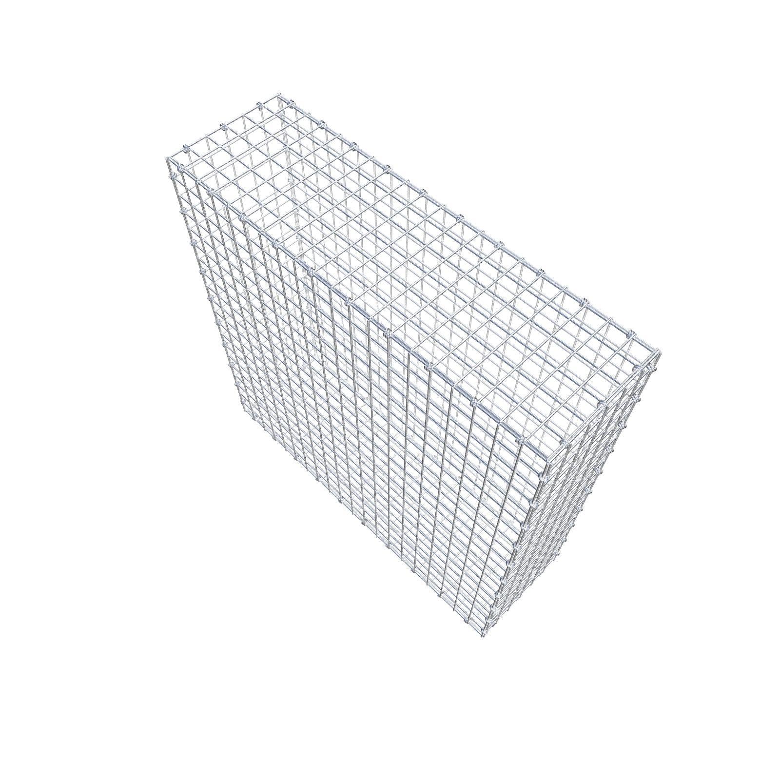 Gabion 100 cm x 100 cm x 30 cm (L x H x D), maskestørrelse 5 x 5 cm, spiralring