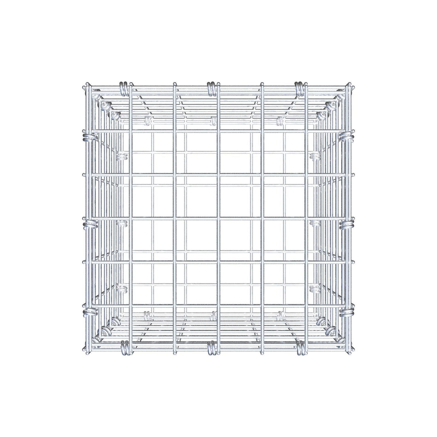 Gabião 30 cm x 30 cm x 30 cm (C x A x P), malhagem 5 x 5 cm, anel espiral