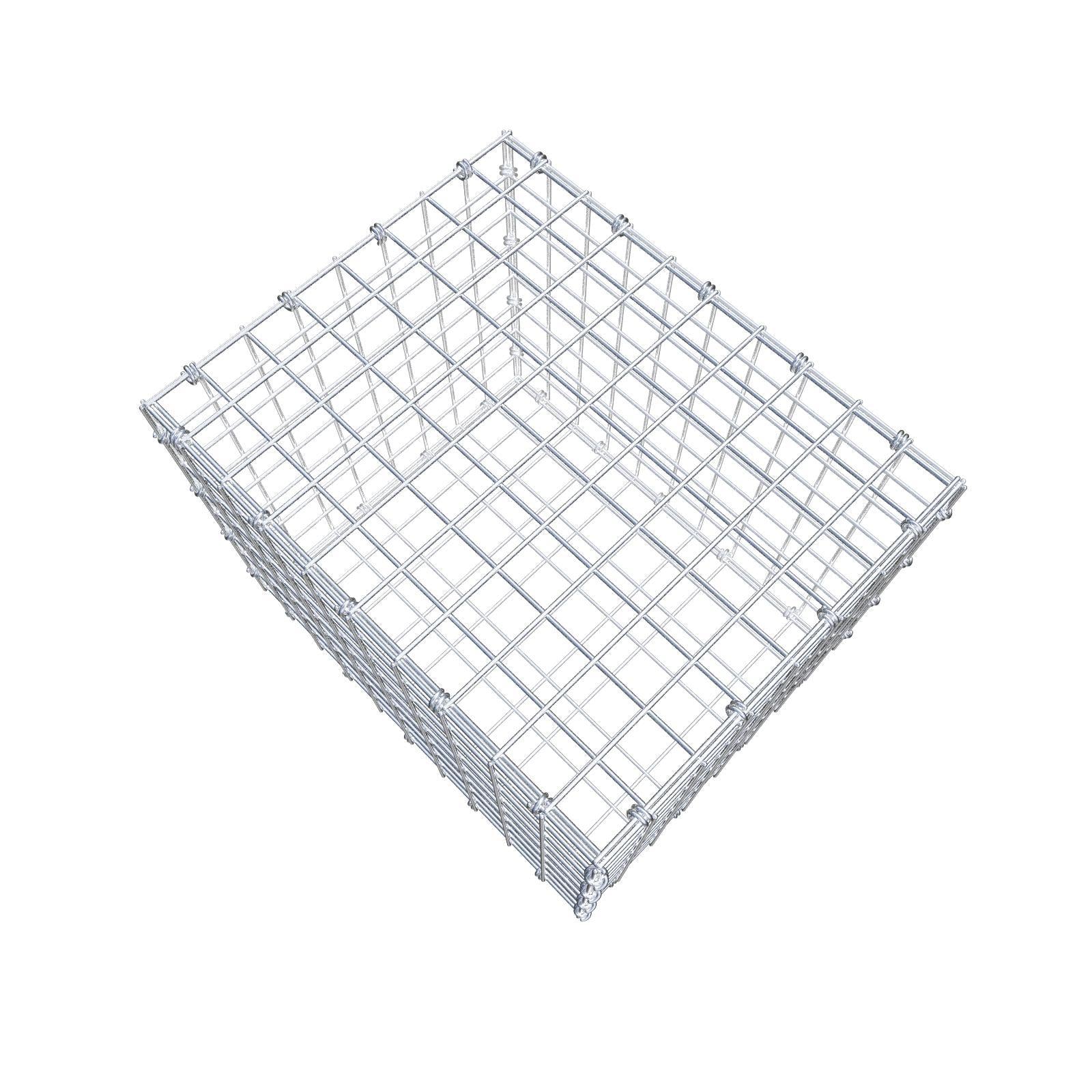Gabion 50 cm x 40 cm x 40 cm (L x H x D), maskestørrelse 5 x 5 cm, spiralring