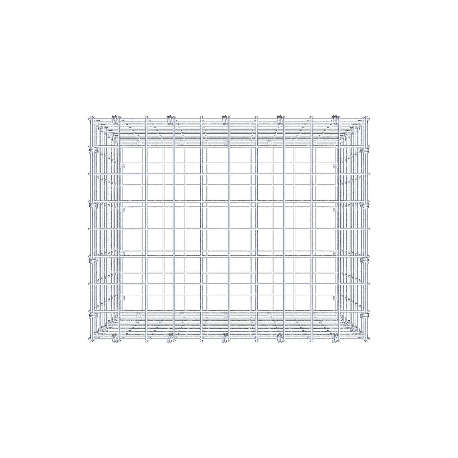 Gabion 50 cm x 40 cm x 40 cm (L x H x D), maskestørrelse 5 x 5 cm, spiralring