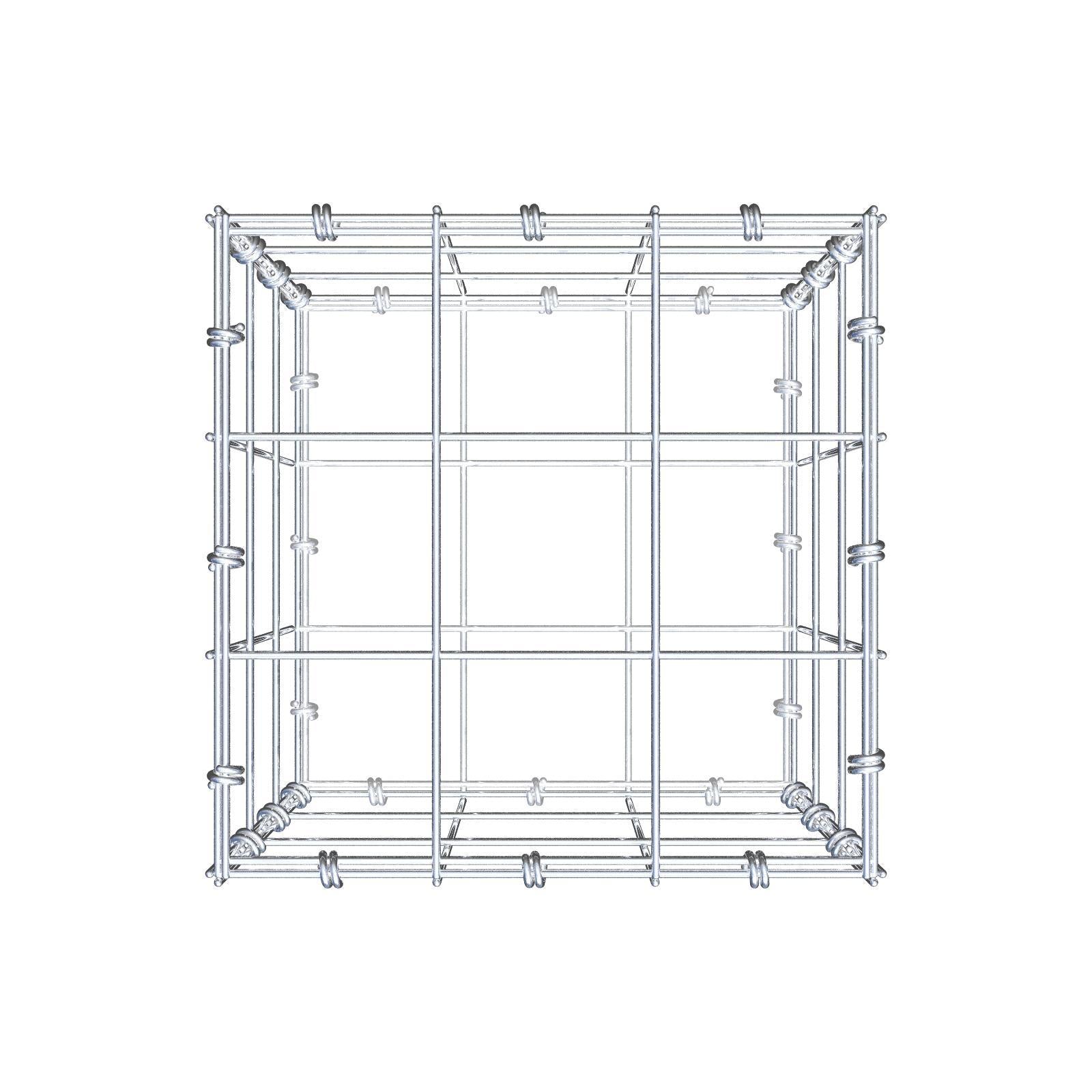 Gabion 30 cm x 30 cm x 30 cm (L x H x D), mesh size 10 x 10 cm, spiral ring