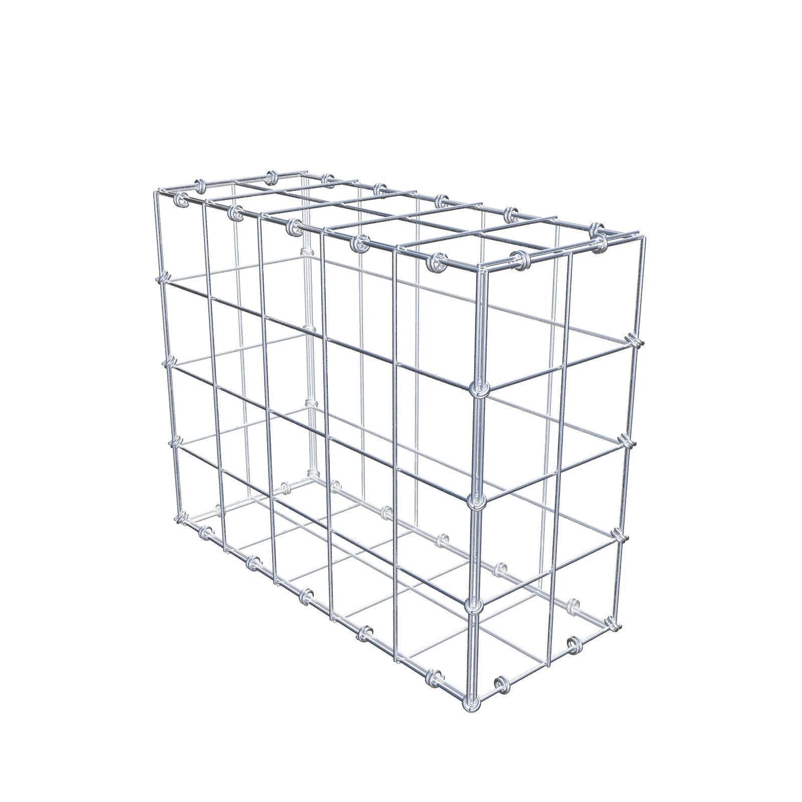 Gabion 50 cm x 40 cm x 20 cm (L x H x D), maskestørrelse 10 x 10 cm, spiralring