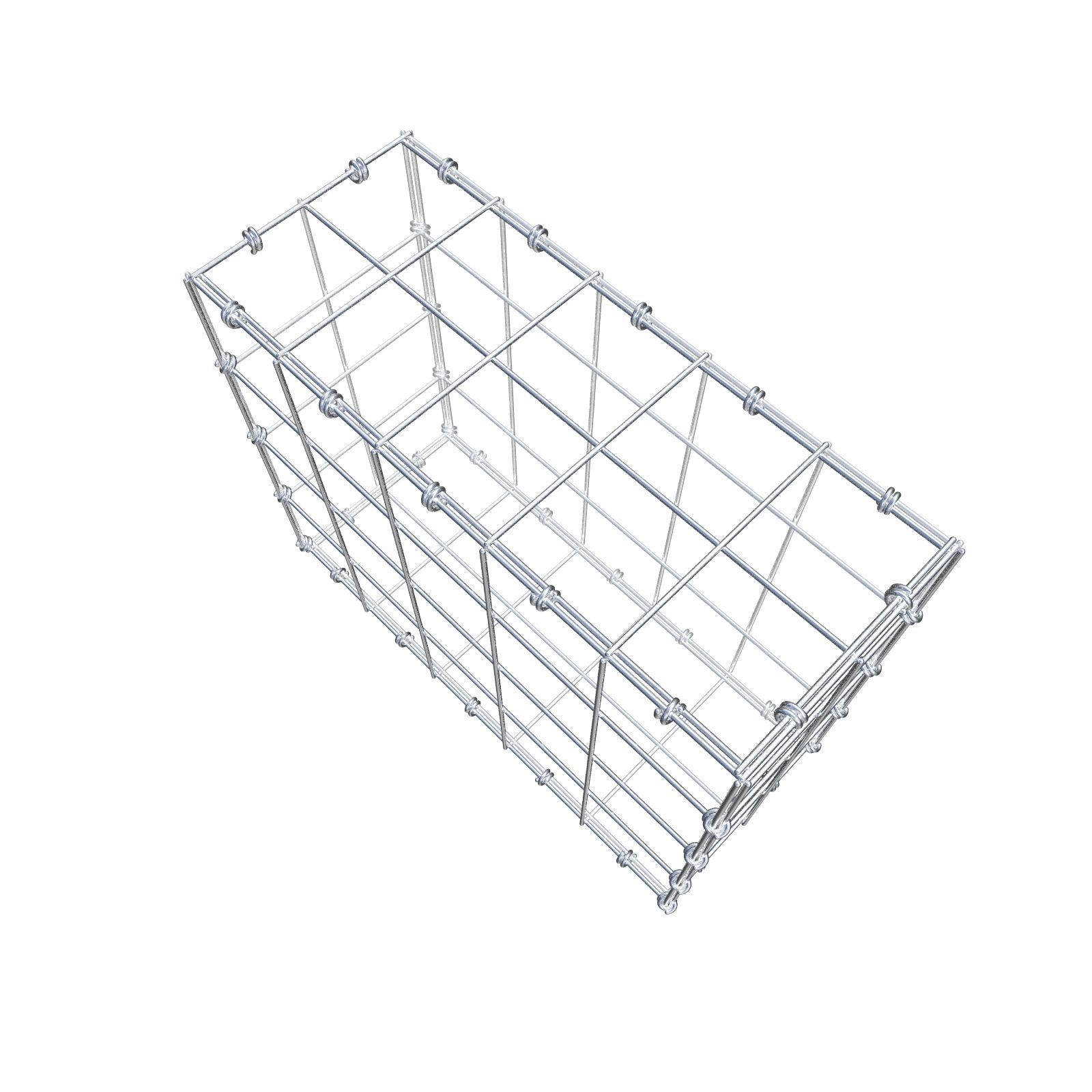 Gabion 50 cm x 40 cm x 20 cm (L x H x D), maskestørrelse 10 x 10 cm, spiralring