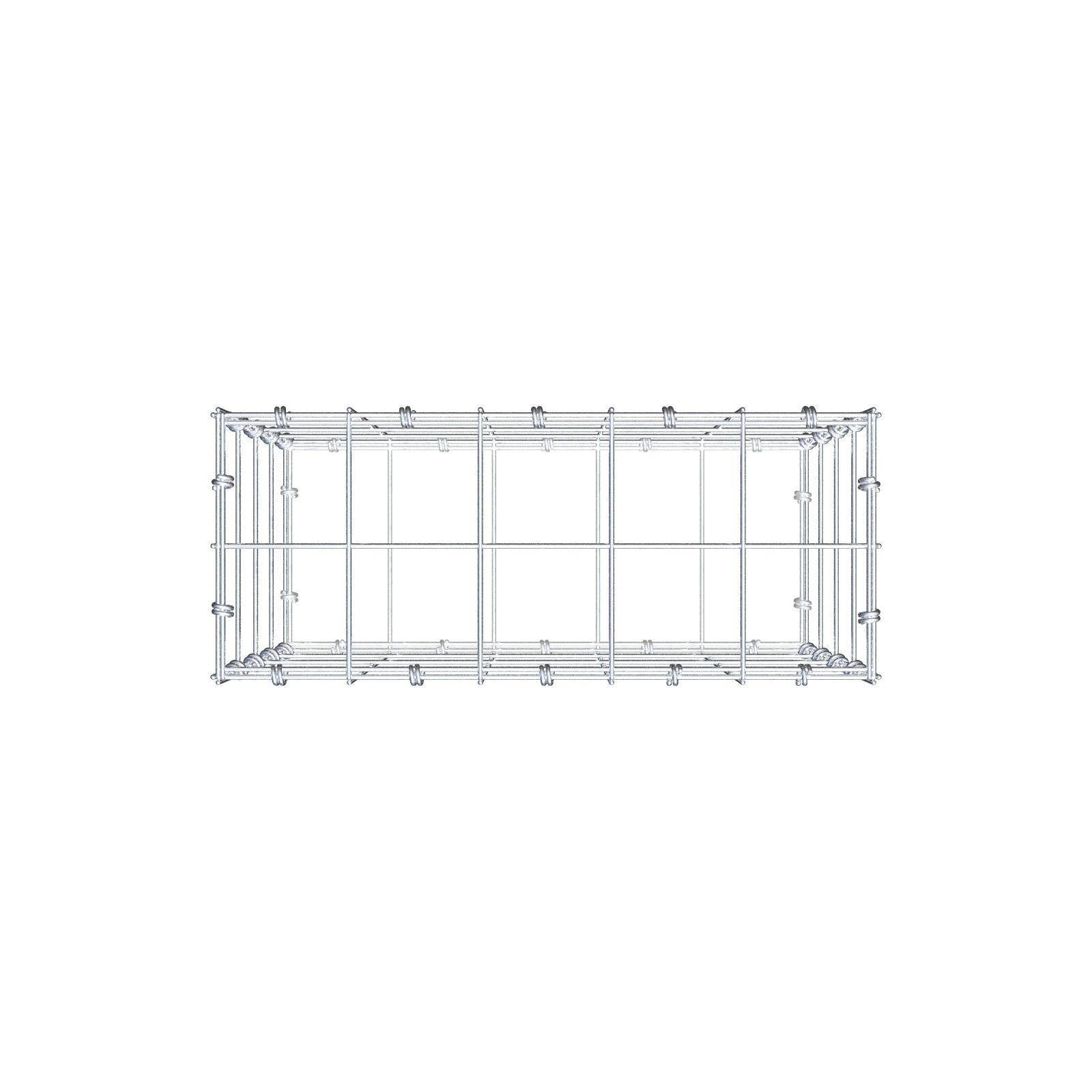 Gabion 50 cm x 40 cm x 20 cm (L x H x D), maskestørrelse 10 x 10 cm, spiralring