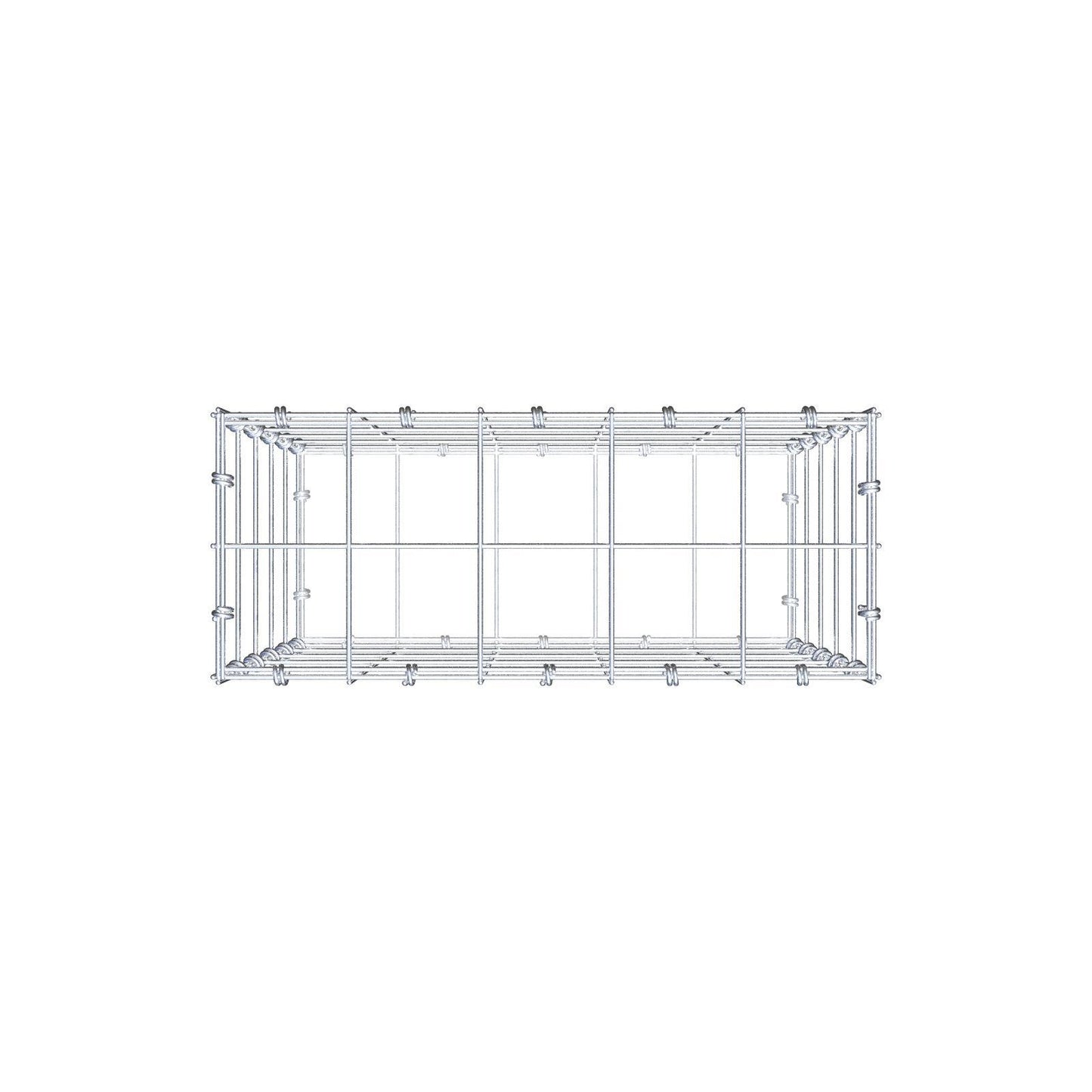 Gabion 50 cm x 50 cm x 20 cm (L x H x D), maskestørrelse 10 x 10 cm, spiralring