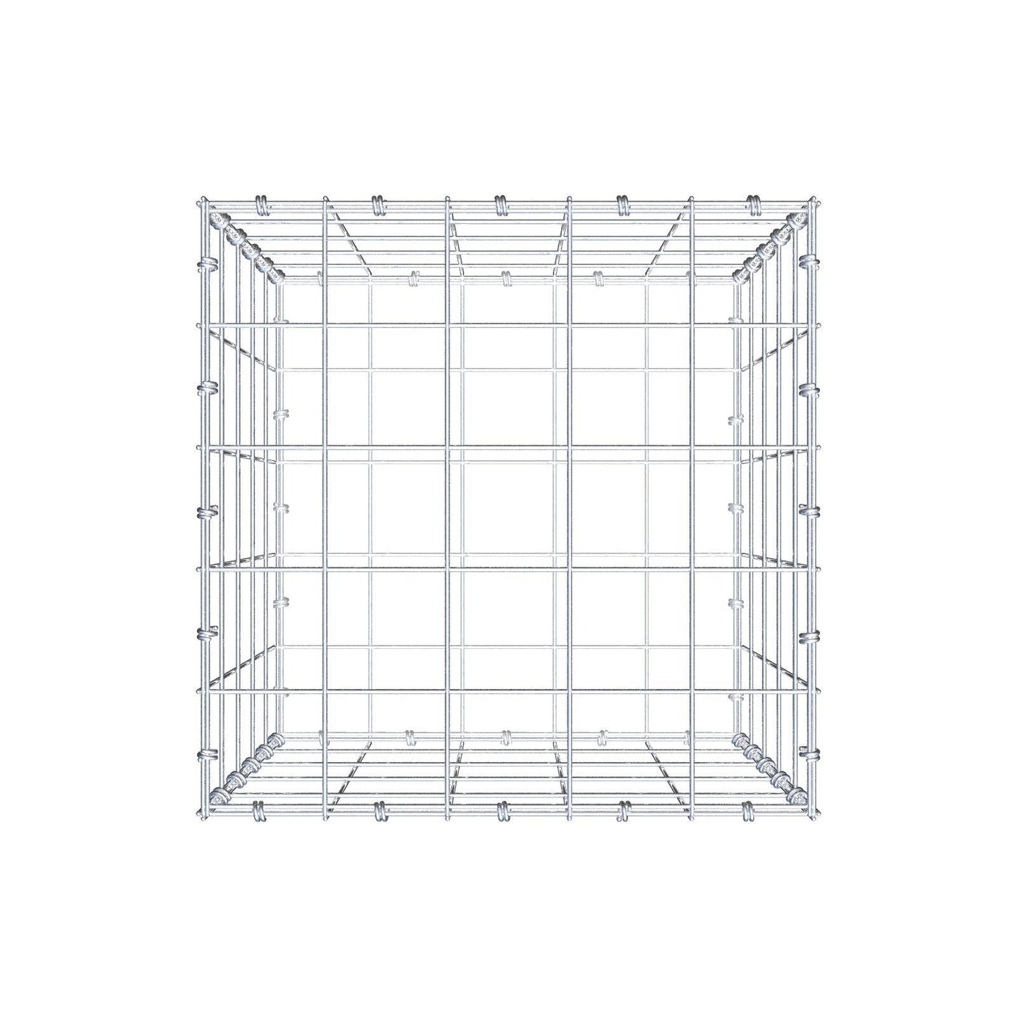 Gabion 50 cm x 50 cm x 50 cm (L x H x D), maskestørrelse 10 x 10 cm, spiralring