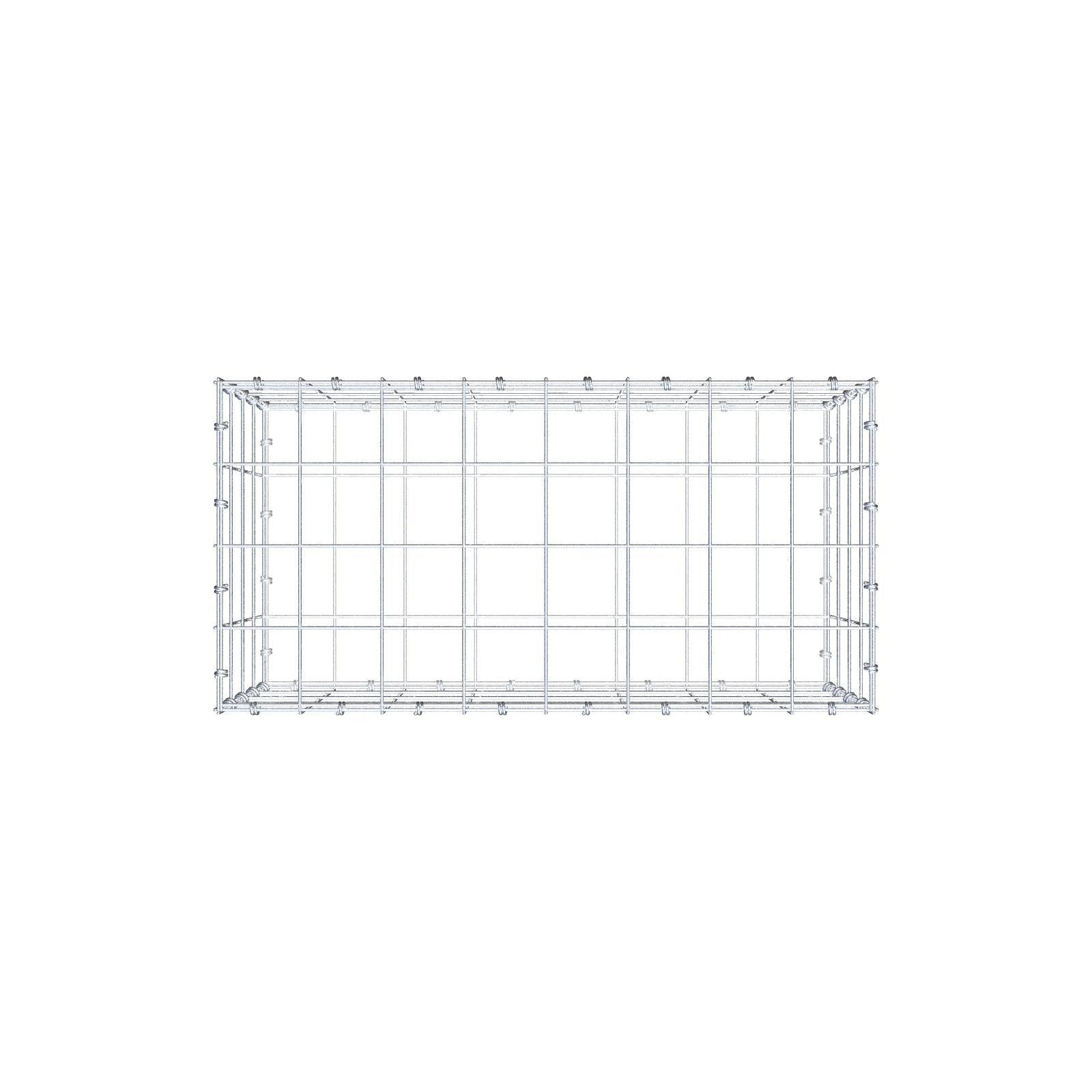Gabion 80 cm x 40 cm x 40 cm (L x H x D), maskstorlek 10 x 10 cm, spiralring