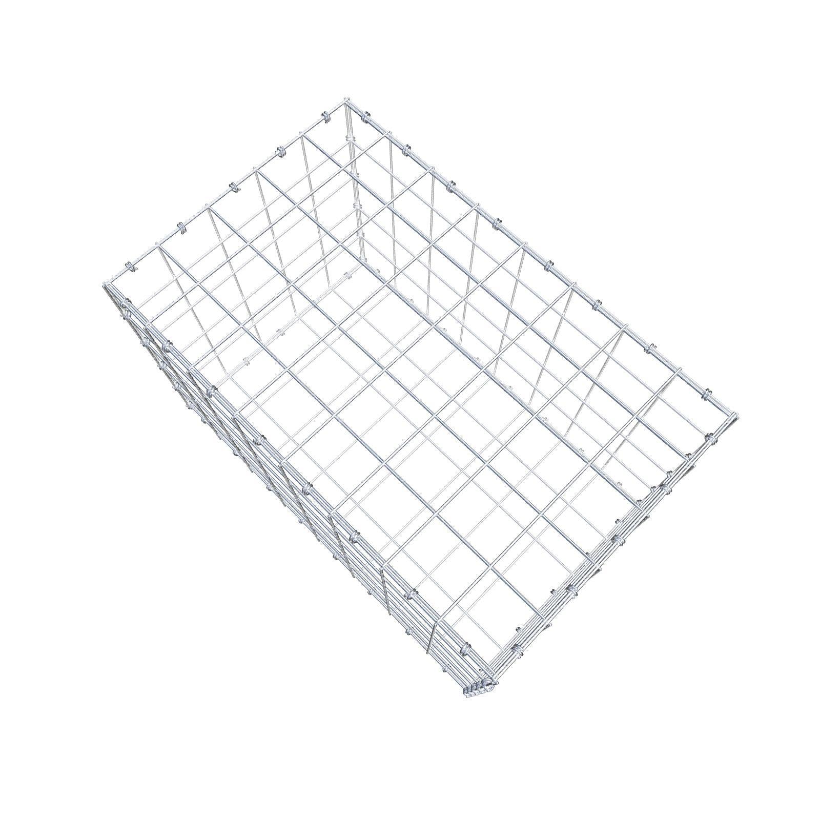 Gabion 80 cm x 50 cm x 50 cm (L x H x D), maskstorlek 10 x 10 cm, spiralring