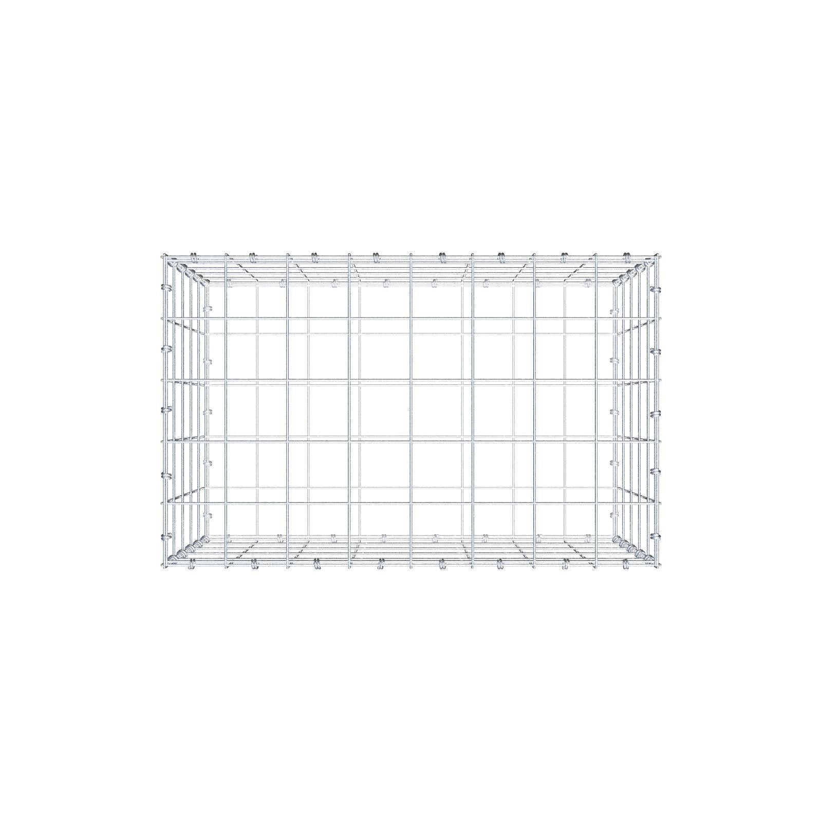 Gabion 80 cm x 50 cm x 50 cm (L x H x D), maskstorlek 10 x 10 cm, spiralring