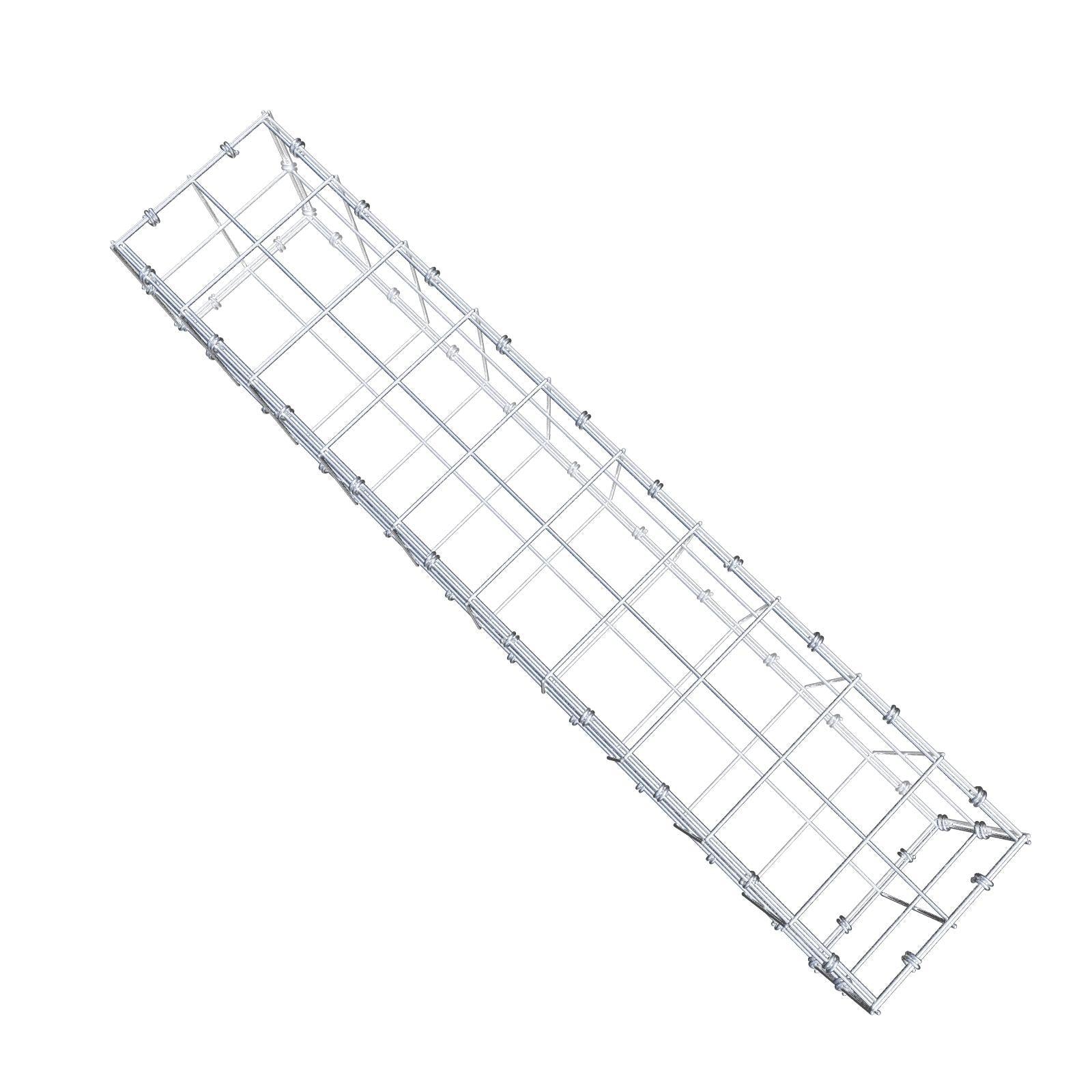 Gabion 100 cm x 20 cm x 20 cm (L x H x P), mailles 10 x 10 cm, anneau en spirale
