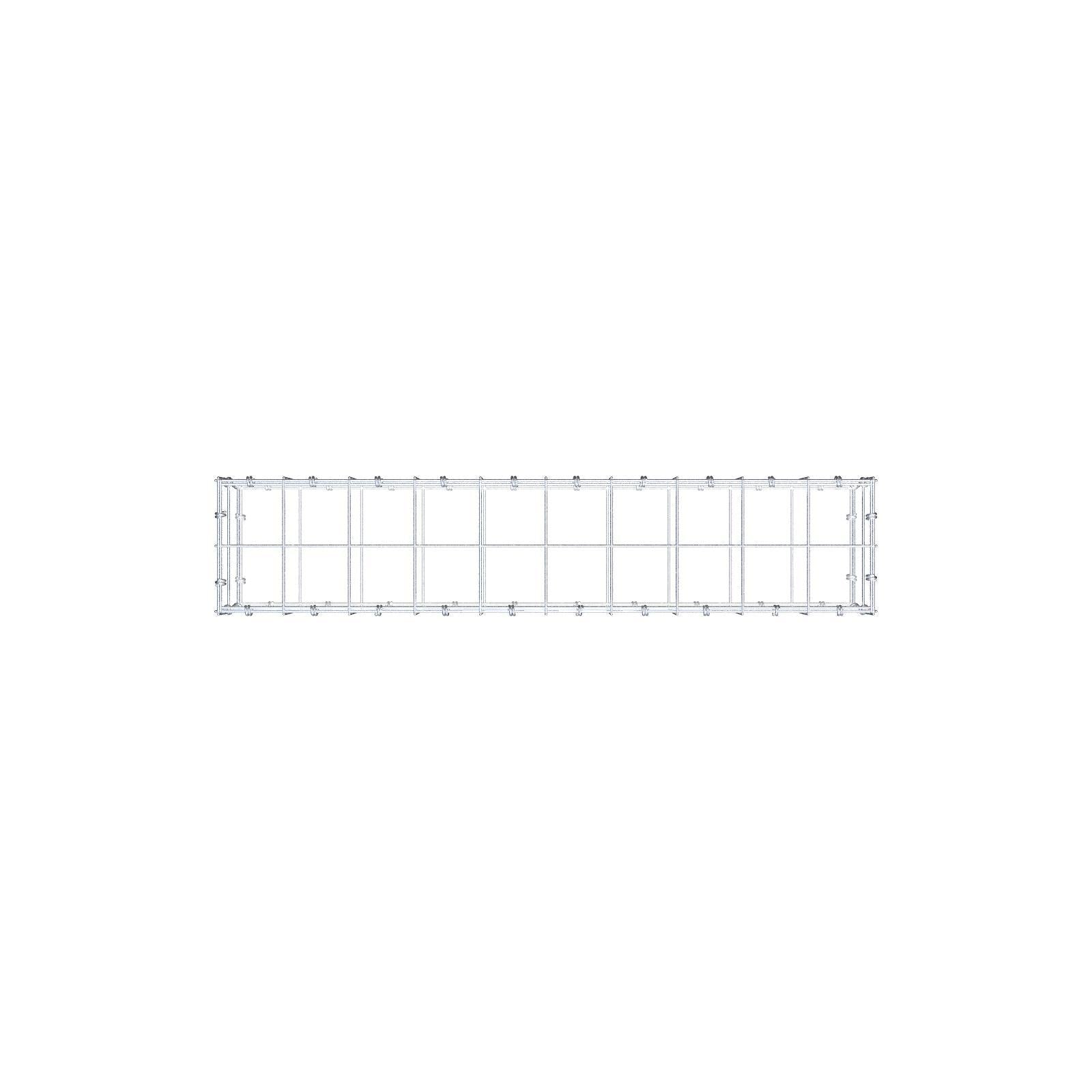 Gabion 100 cm x 20 cm x 20 cm (L x H x P), mailles 10 x 10 cm, anneau en spirale