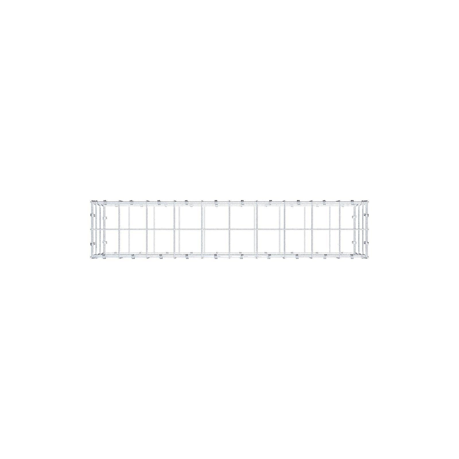 Gabione 100 cm x 30 cm x 20 cm (L x H x T), Maschenweite 10 x 10 cm, Spiralring
