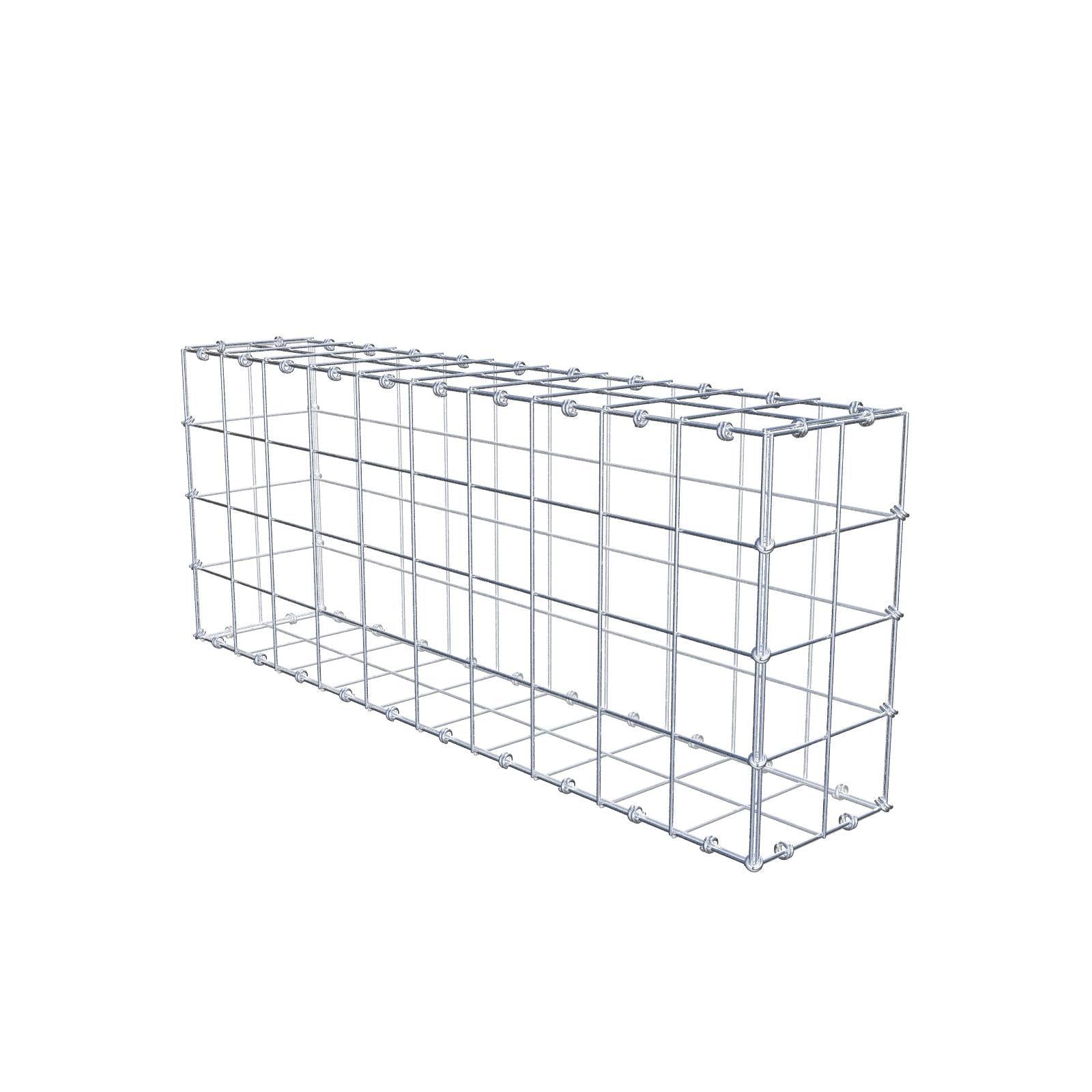 Gabion 100 cm x 40 cm x 20 cm (L x H x D), maskestørrelse 10 x 10 cm, spiralring