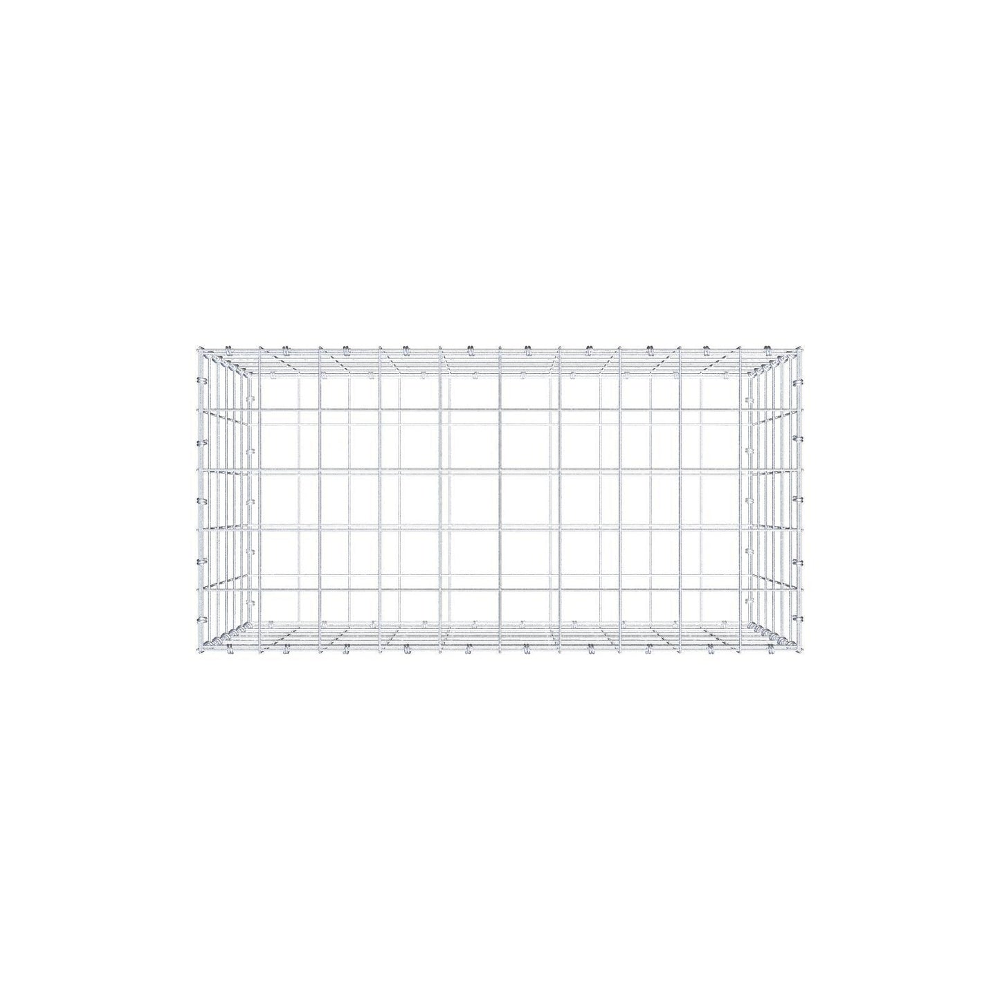 Schanskorf 100 cm x 60 cm x 50 cm (L x H x D), maaswijdte 10 x 10 cm, spiraalring