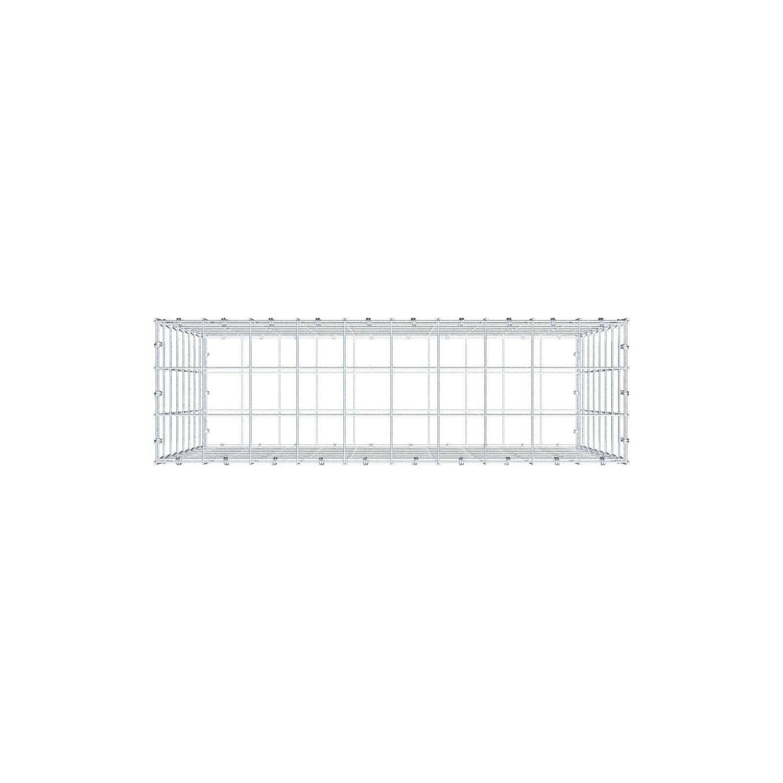 Gabion 100 cm x 80 cm x 30 cm (L x H x D), maskestørrelse 10 x 10 cm, spiralring