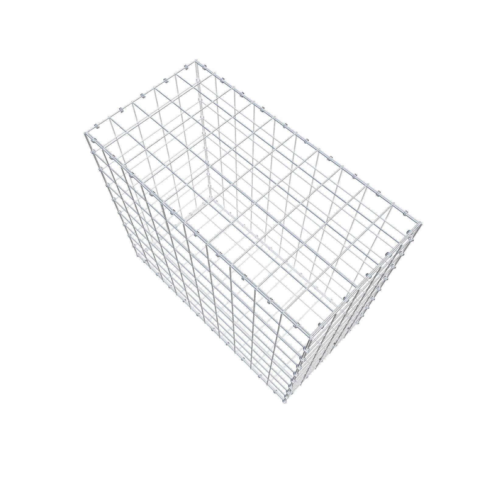 Gabion 100 cm x 90 cm x 50 cm (L x H x D), maskestørrelse 10 x 10 cm, spiralring