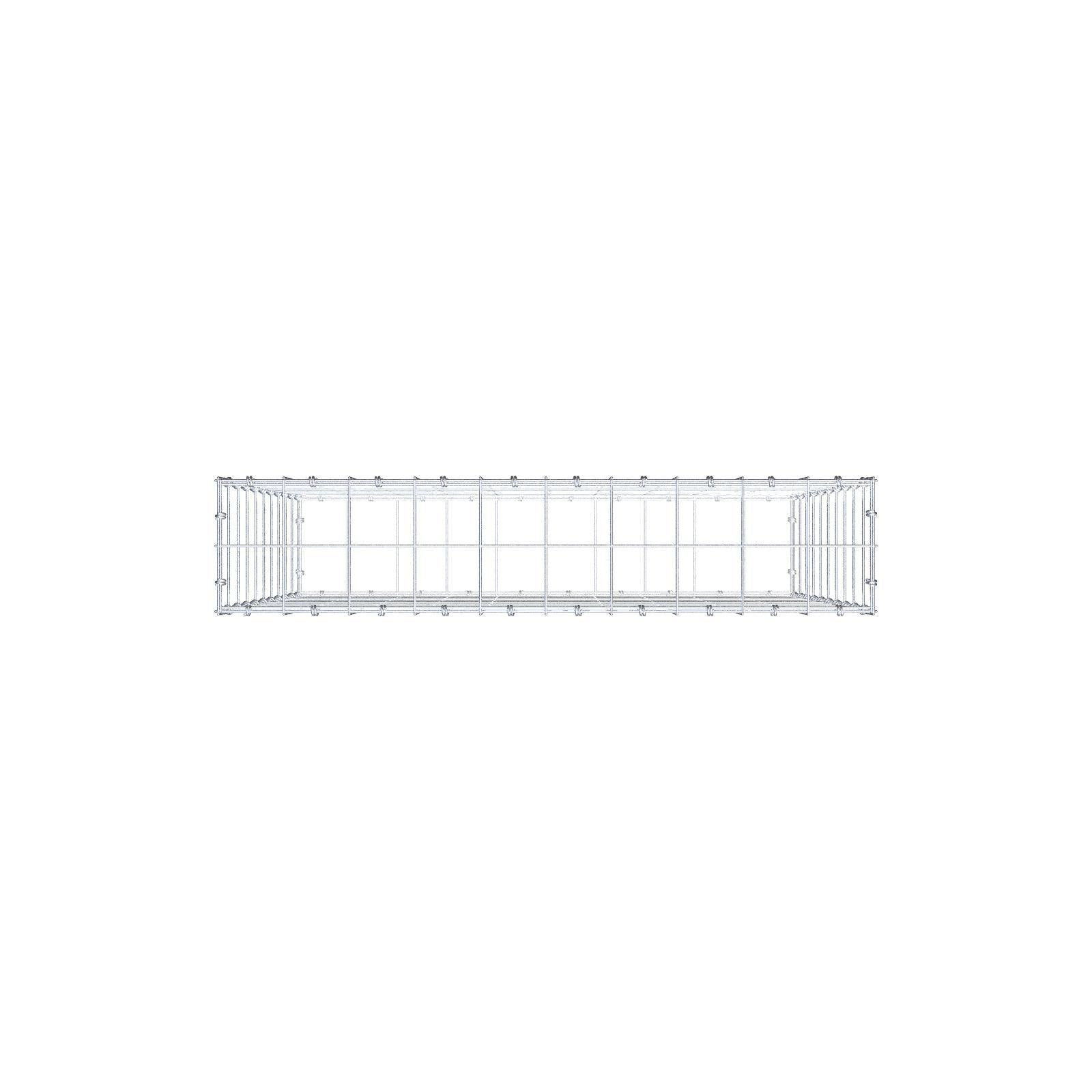 Gabion 100 cm x 100 cm x 20 cm (L x H x D), maskestørrelse 10 x 10 cm, spiralring