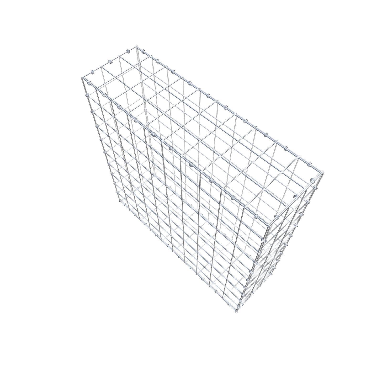 Gabion 100 cm x 100 cm x 30 cm (L x H x D), mesh size 10 x 10 cm, spiral ring