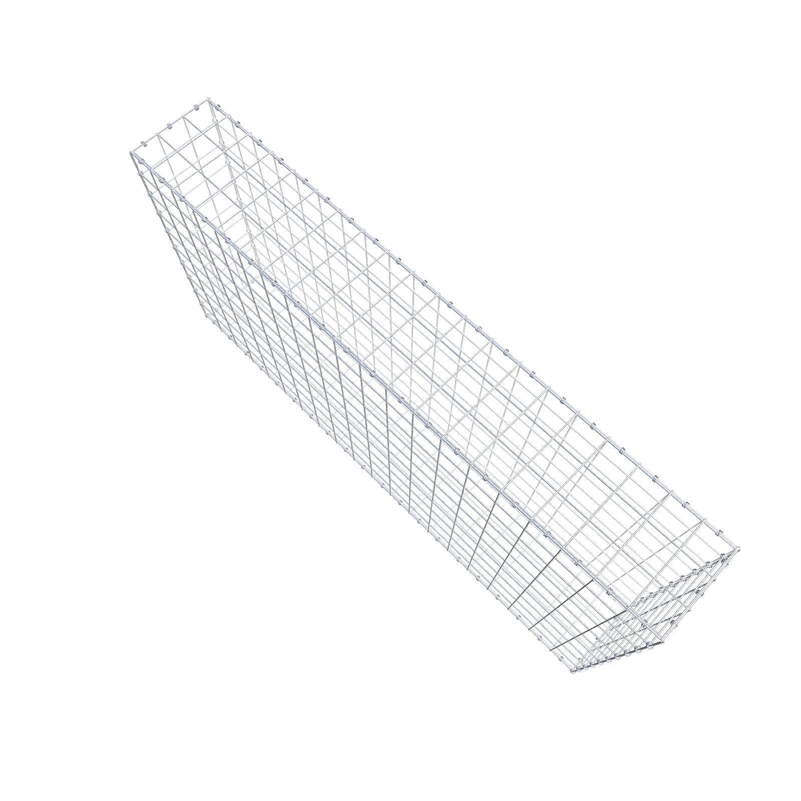 Gabion 200 cm x 100 cm x 30 cm (L x H x D), maskestørrelse 10 x 10 cm, spiralring