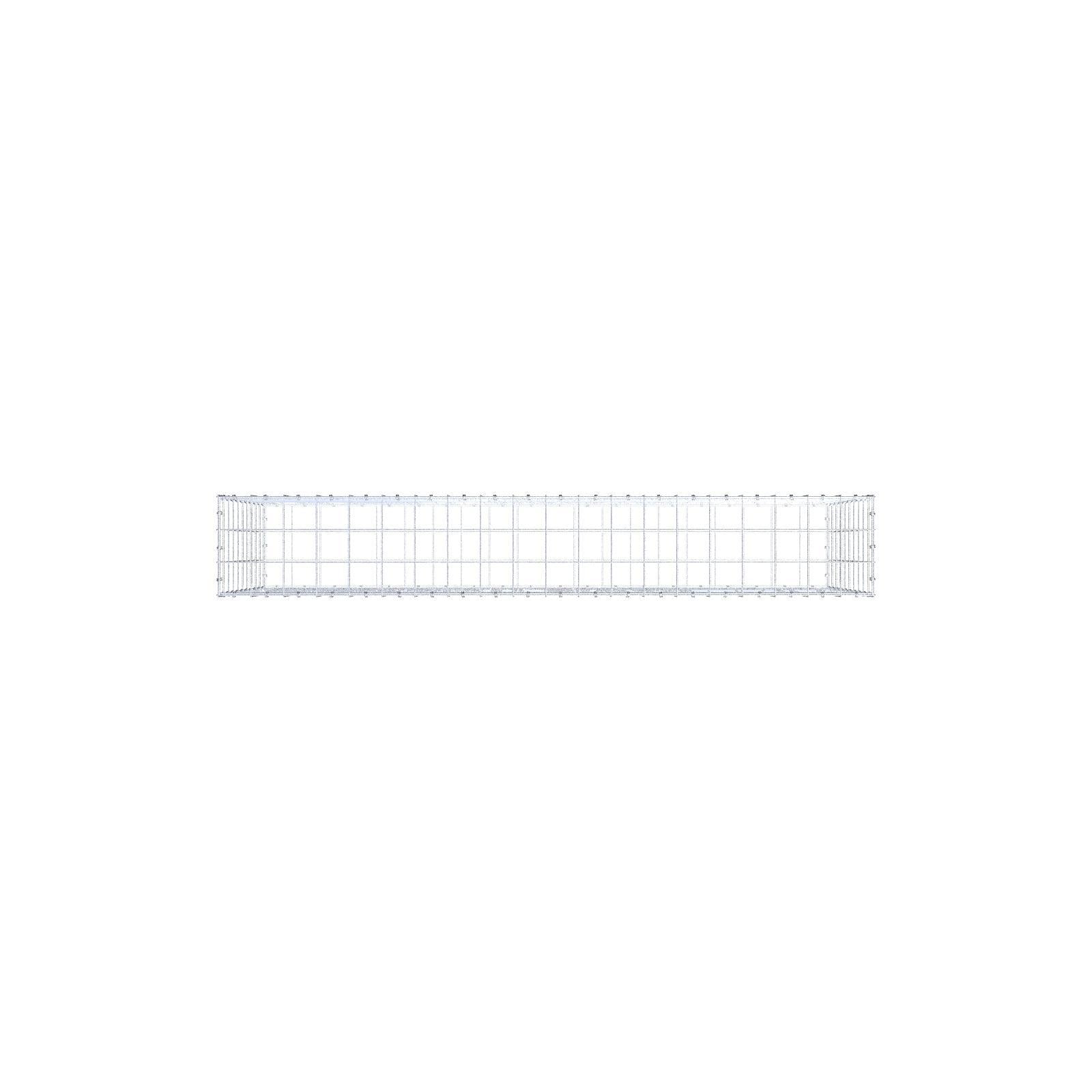 Gabion 200 cm x 100 cm x 30 cm (L x H x D), maskestørrelse 10 x 10 cm, spiralring