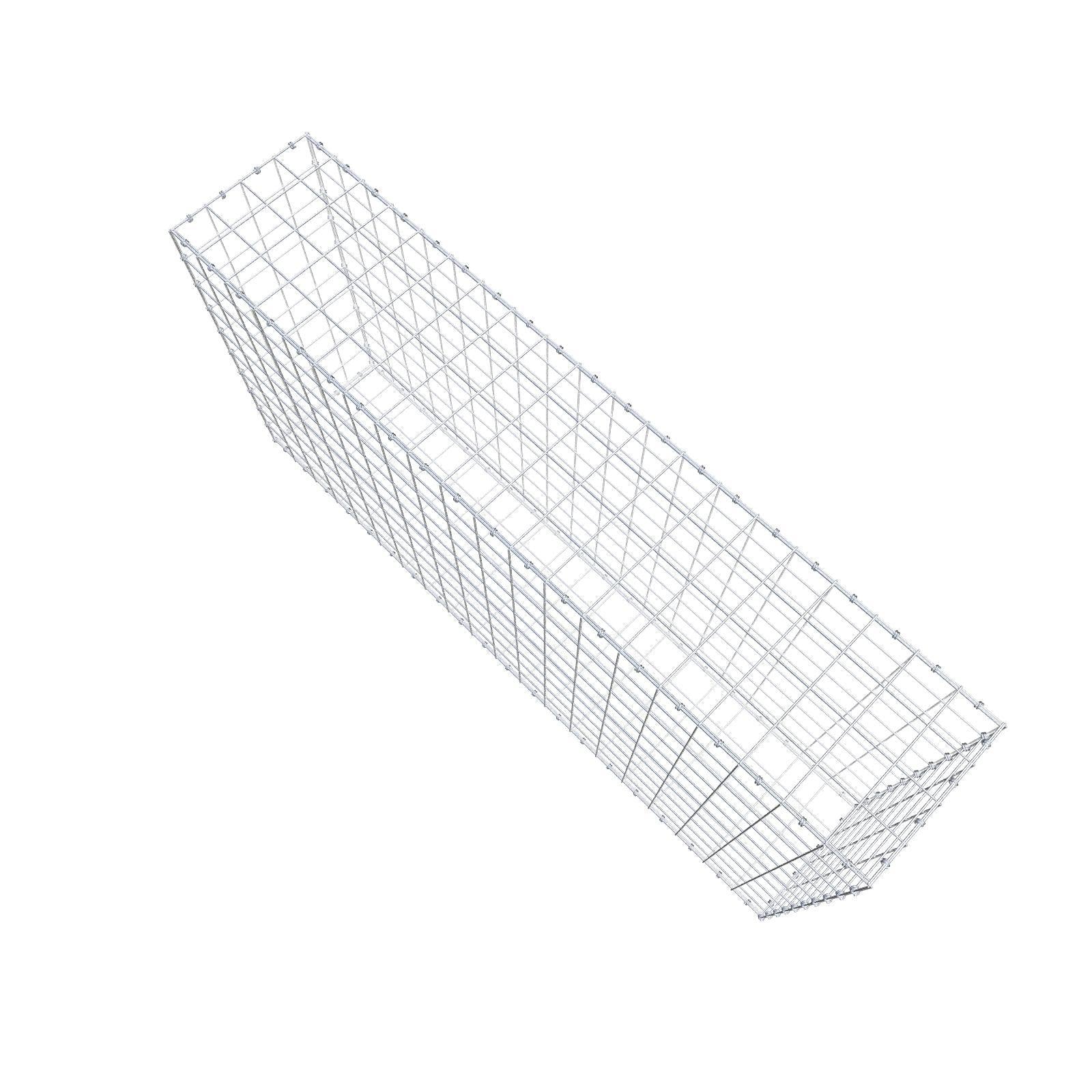 Gabion 200 cm x 100 cm x 40 cm (L x H x D), maskestørrelse 10 x 10 cm, spiralring