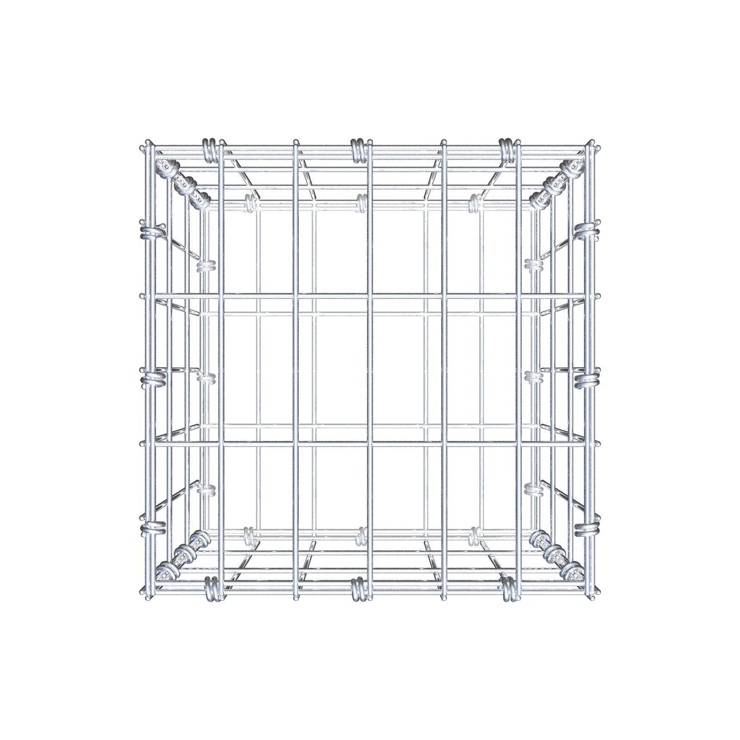 Gabion 30 cm x 30 cm x 30 cm (L x H x D), maskestørrelse 5 x 10 cm, spiralring