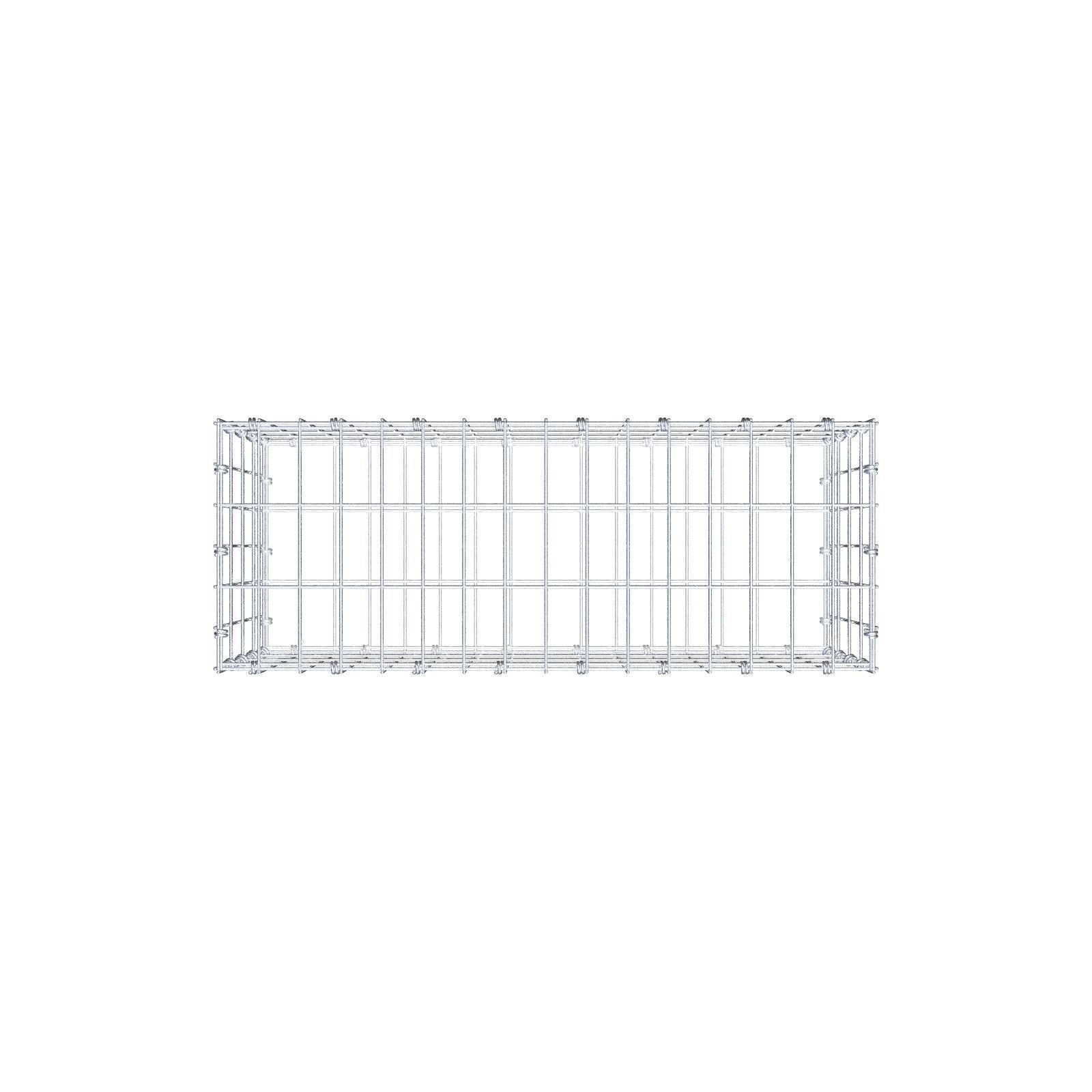 Gabion 80 cm x 40 cm x 30 cm (L x H x P), mailles 5 x 10 cm, anneau en spirale