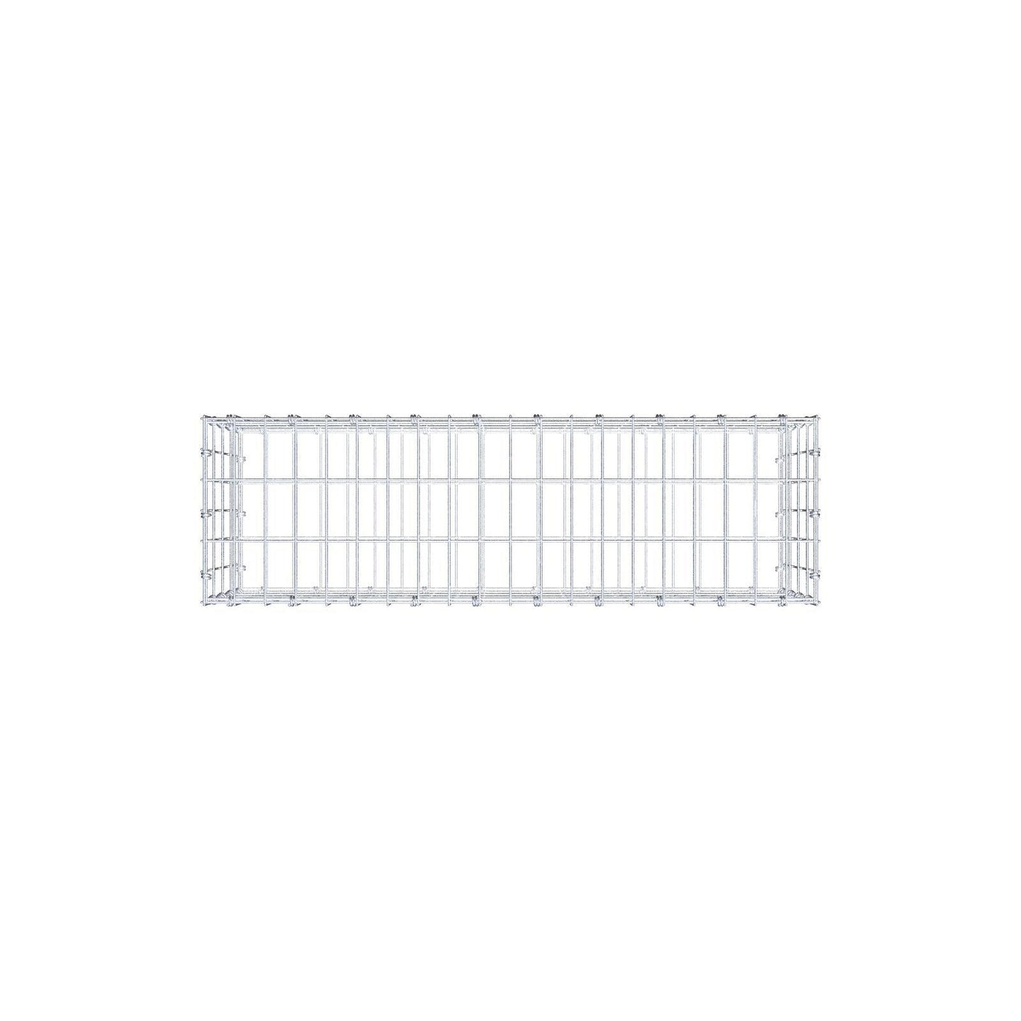 Gabião 100 cm x 40 cm x 30 cm (C x A x P), malhagem 5 x 10 cm, anel espiral