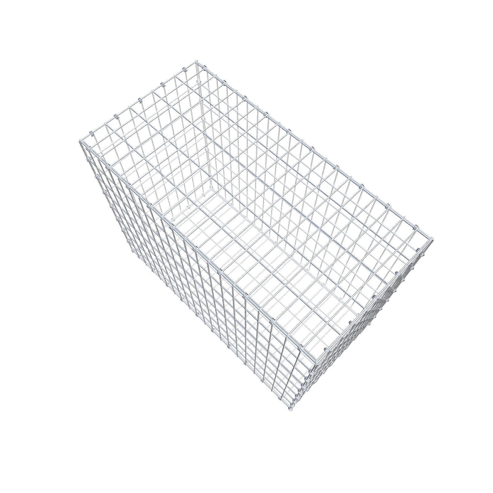 Gabion 100 cm x 80 cm x 50 cm (L x H x P), mailles 5 x 10 cm, anneau en spirale