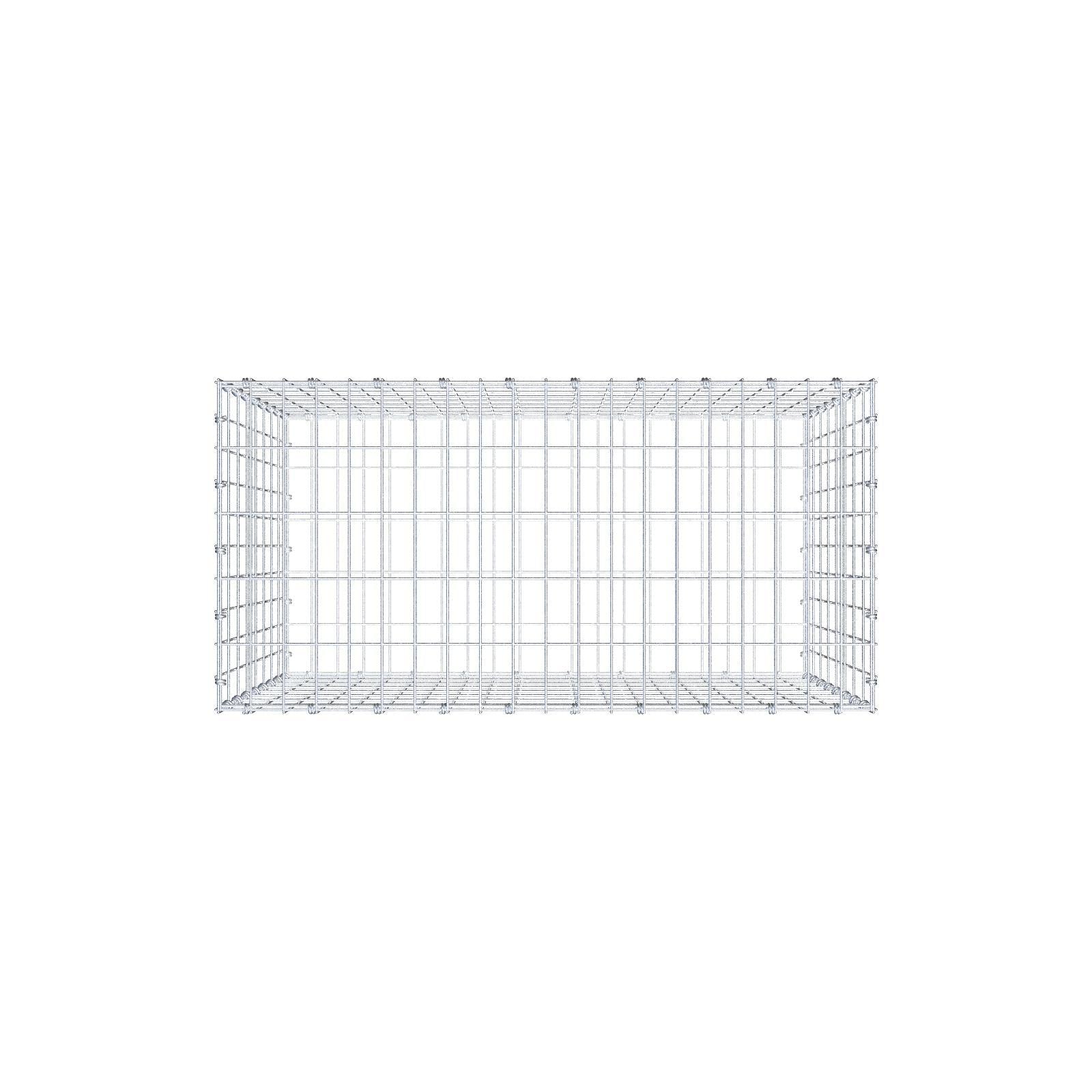 Gabion 100 cm x 80 cm x 50 cm (L x H x P), mailles 5 x 10 cm, anneau en spirale