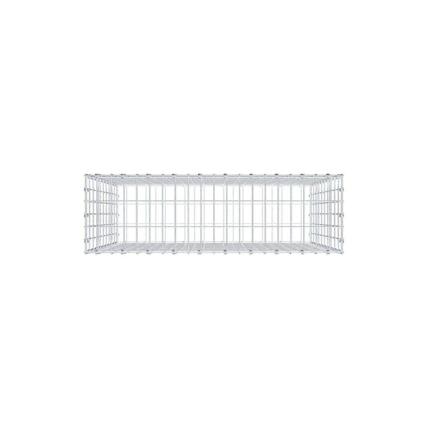 Gabion 100 cm x 100 cm x 30 cm (L x H x D), maskstorlek 5 x 10 cm, spiralring