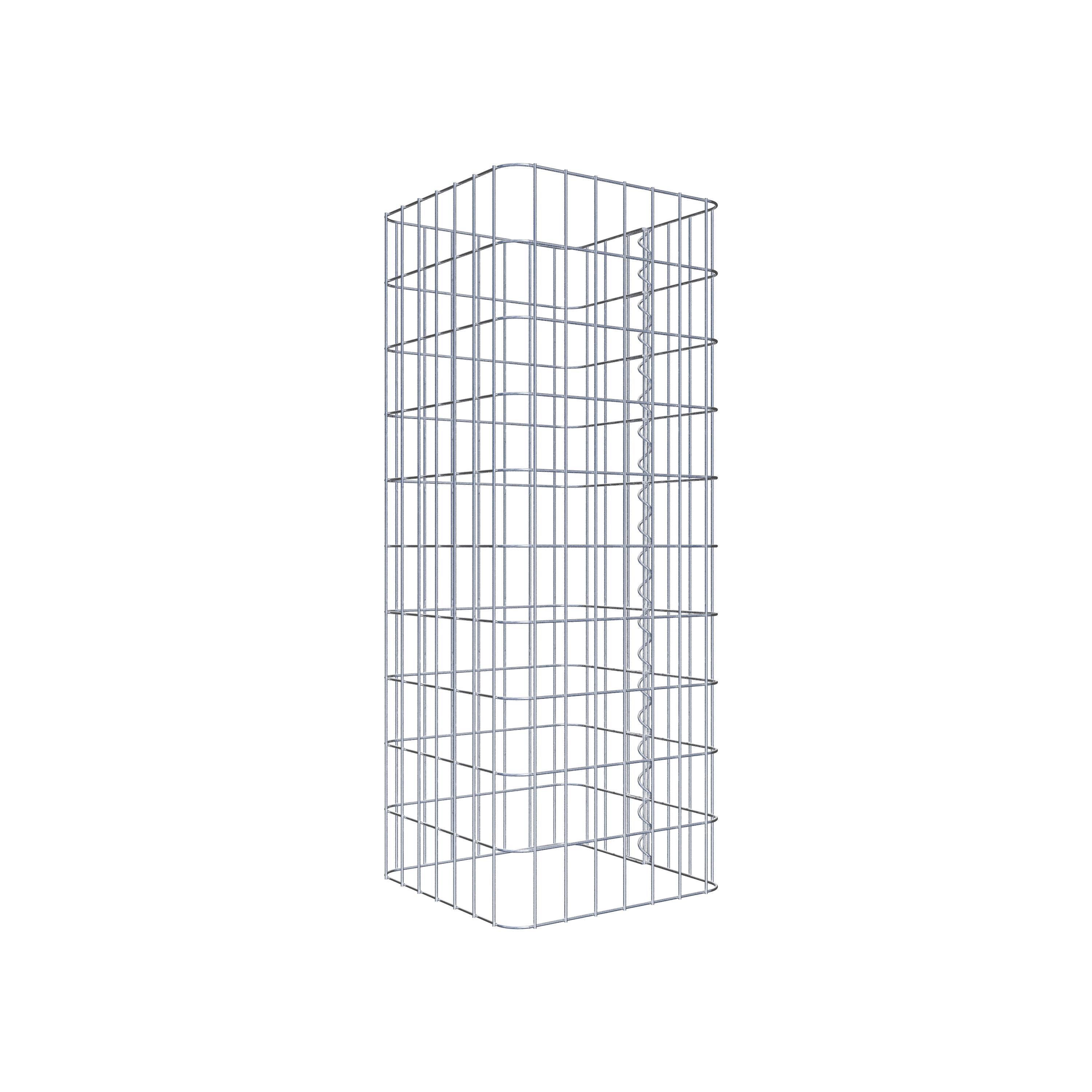 Coluna de gabião 37 x 37 cm, MW 5 x 10 cm quadrado
