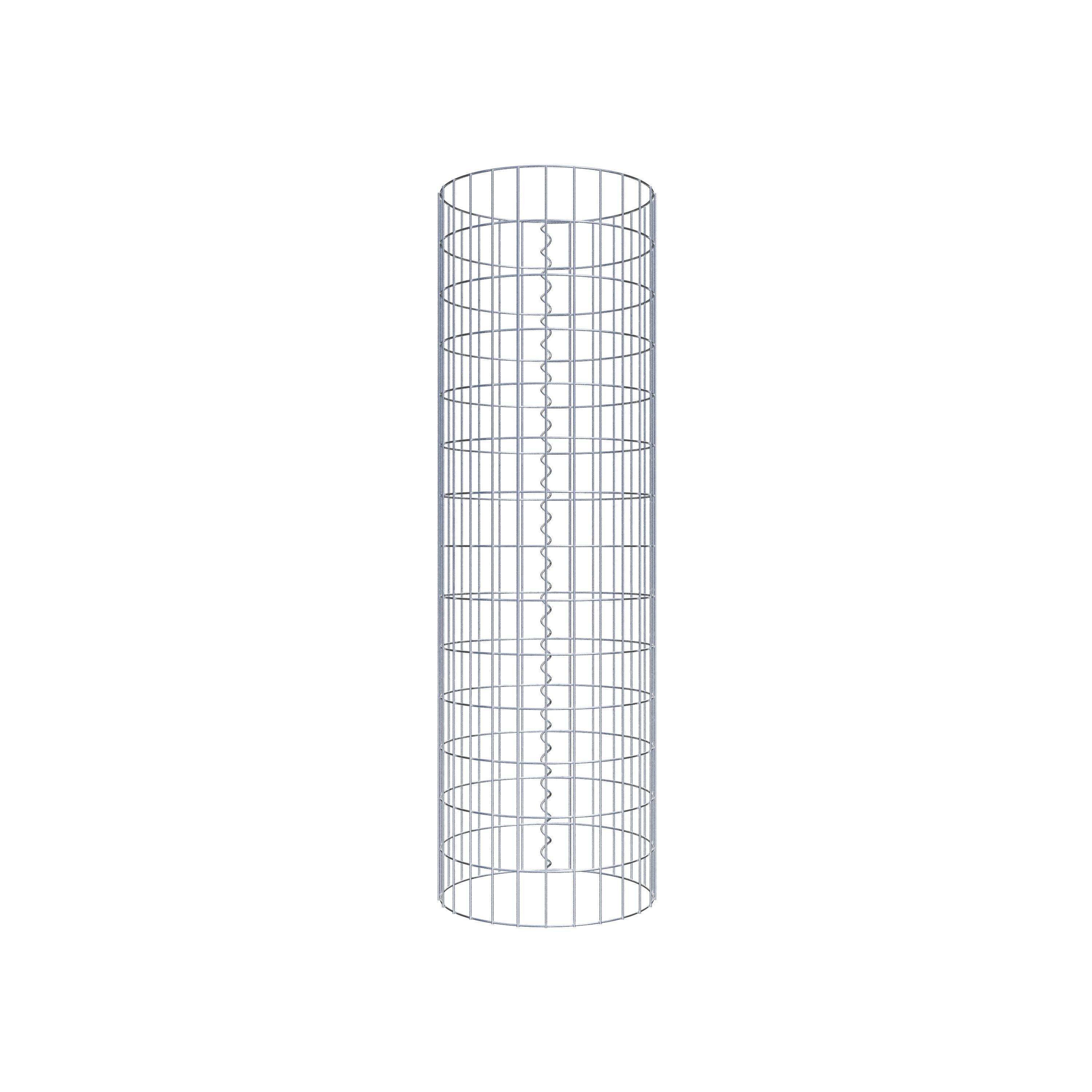 Coluna de gabião com diâmetro de 42 cm, MW 5 x 10 cm redondo