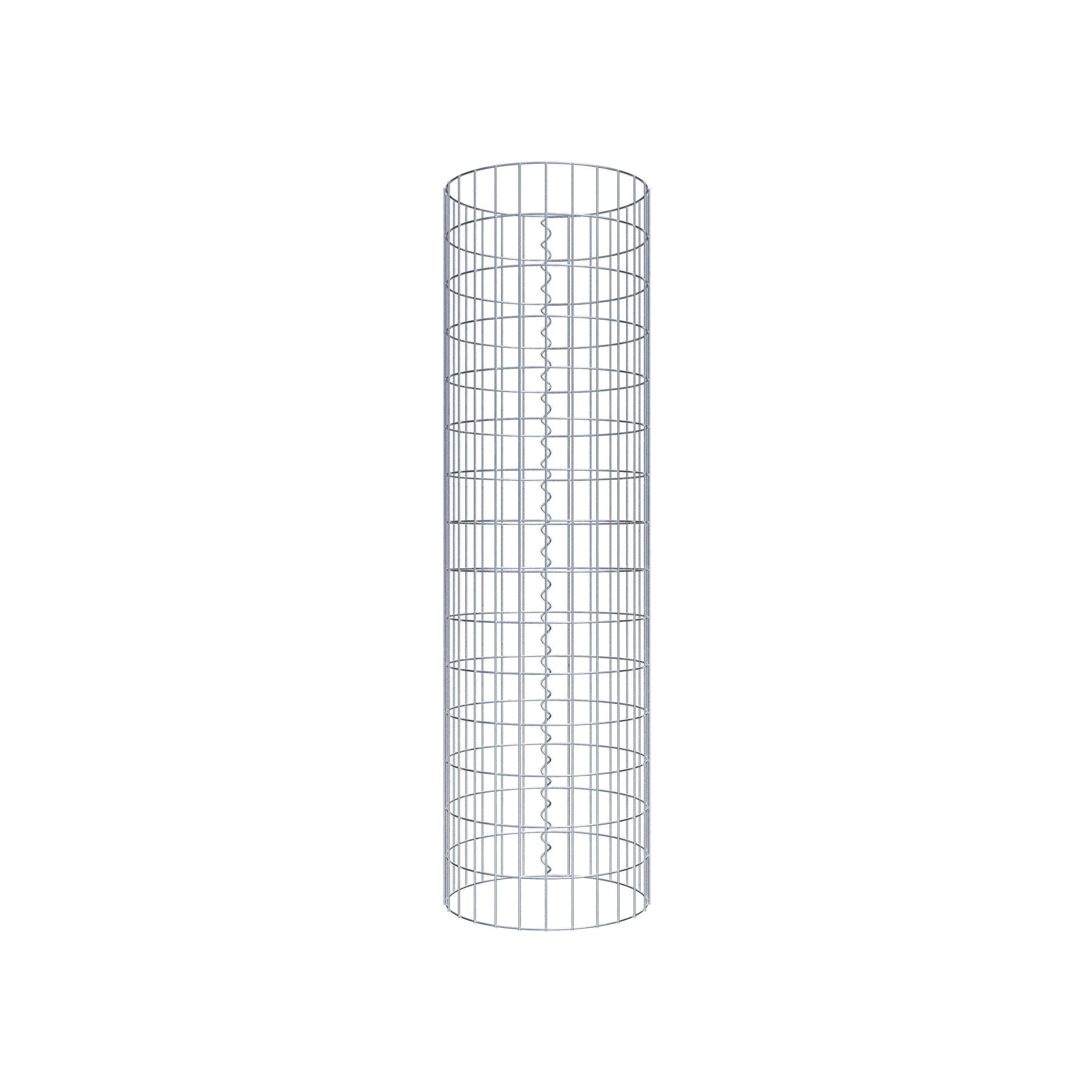 Coluna de gabião com diâmetro de 42 cm, MW 5 x 10 cm redondo