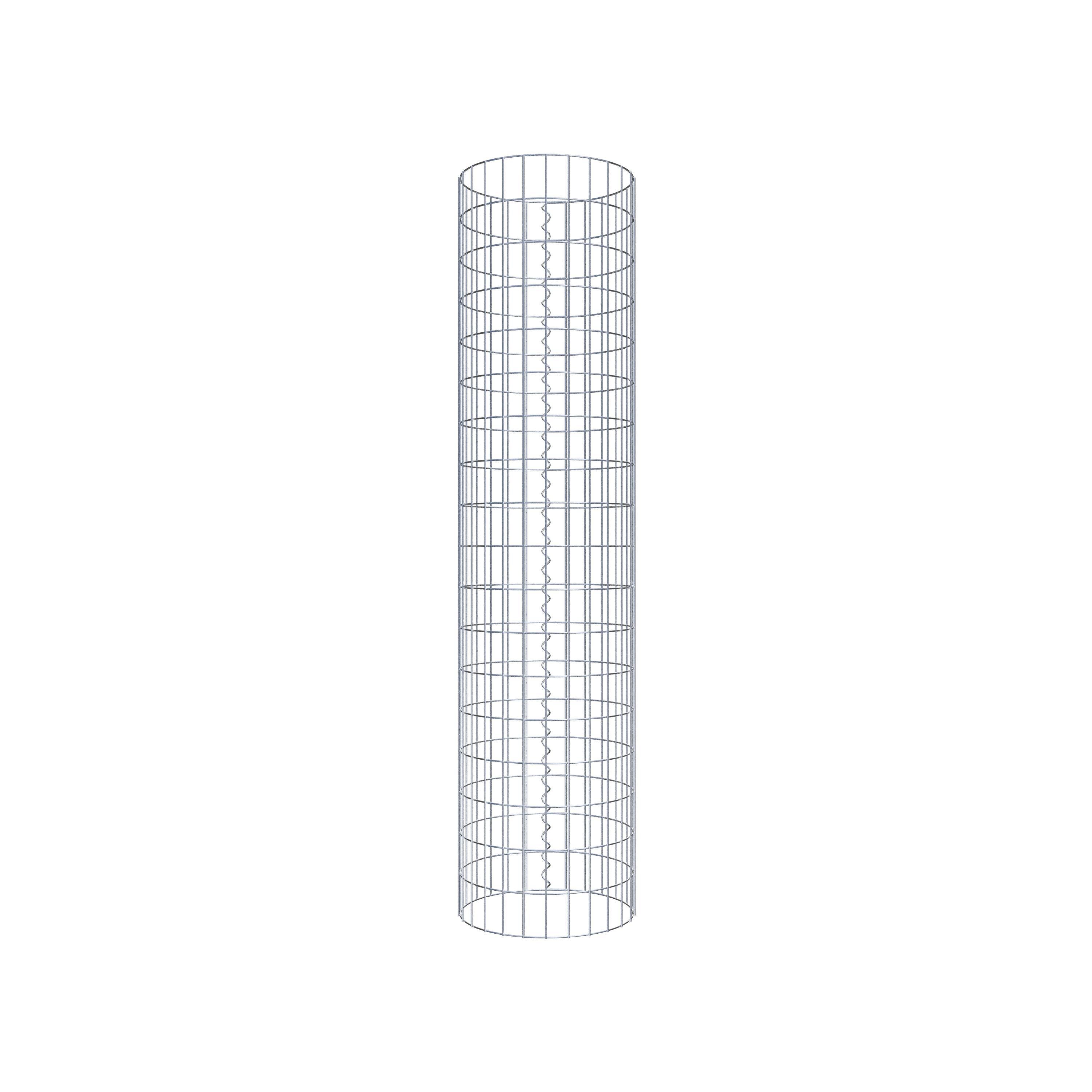 Coluna de gabião com diâmetro de 42 cm, MW 5 x 10 cm redondo