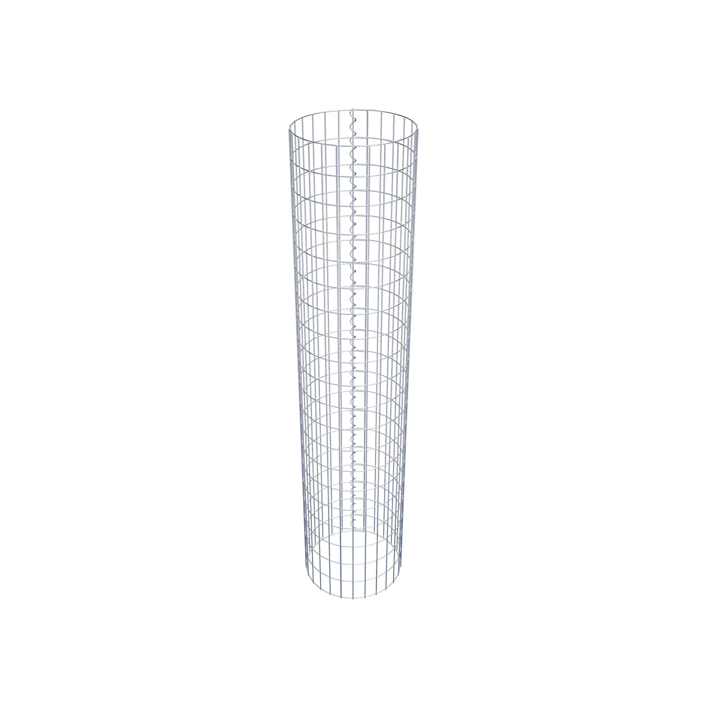 Coluna de gabião com diâmetro de 42 cm, MW 5 x 10 cm redondo