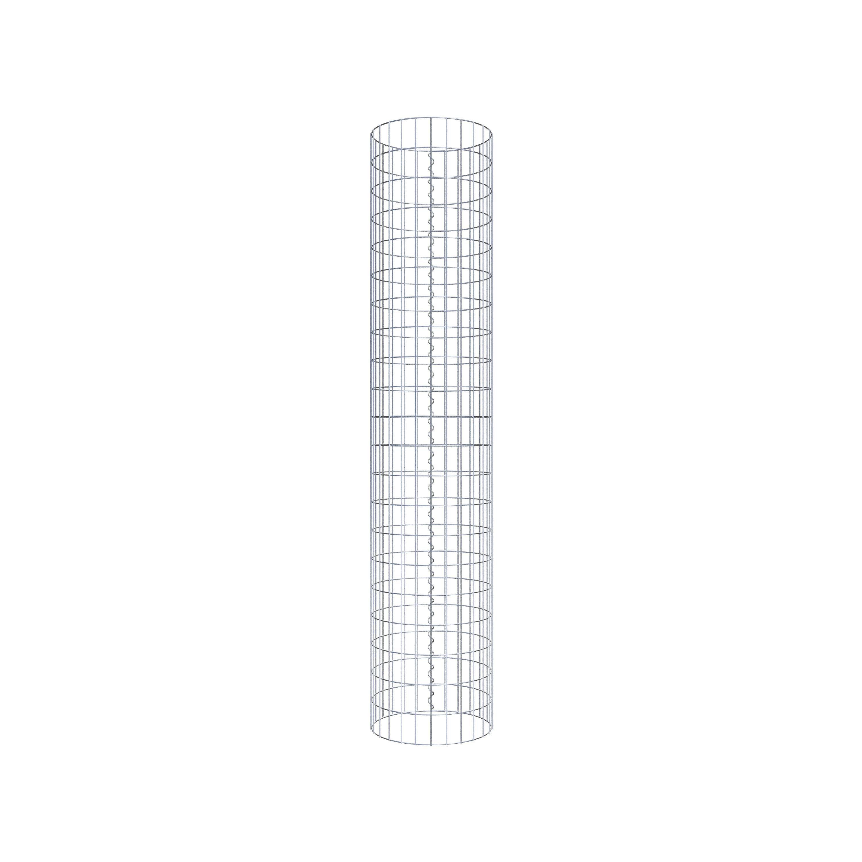 Coluna de gabião com diâmetro de 42 cm, MW 5 x 10 cm redondo