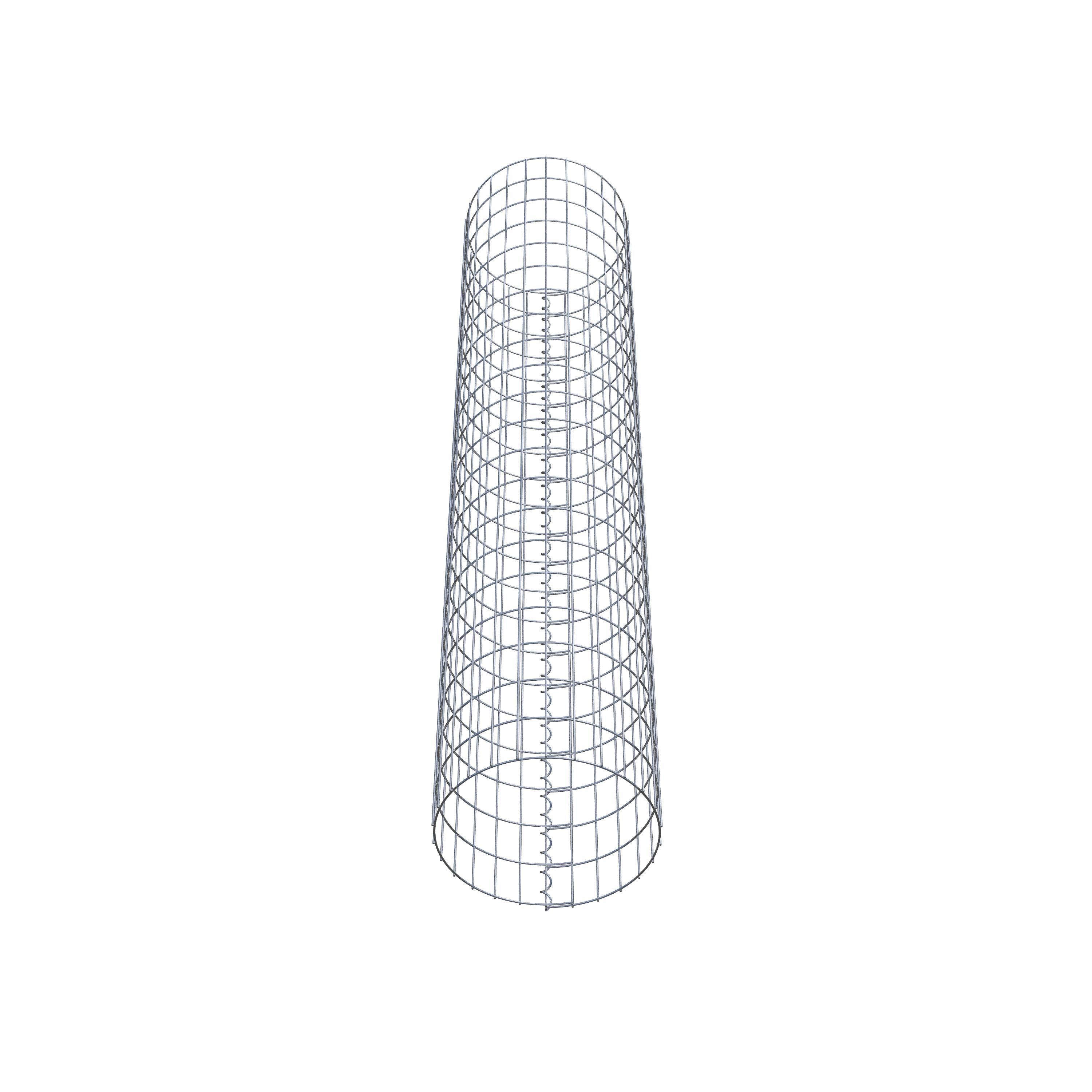 Coluna de gabião com diâmetro de 42 cm, MW 5 x 10 cm redondo