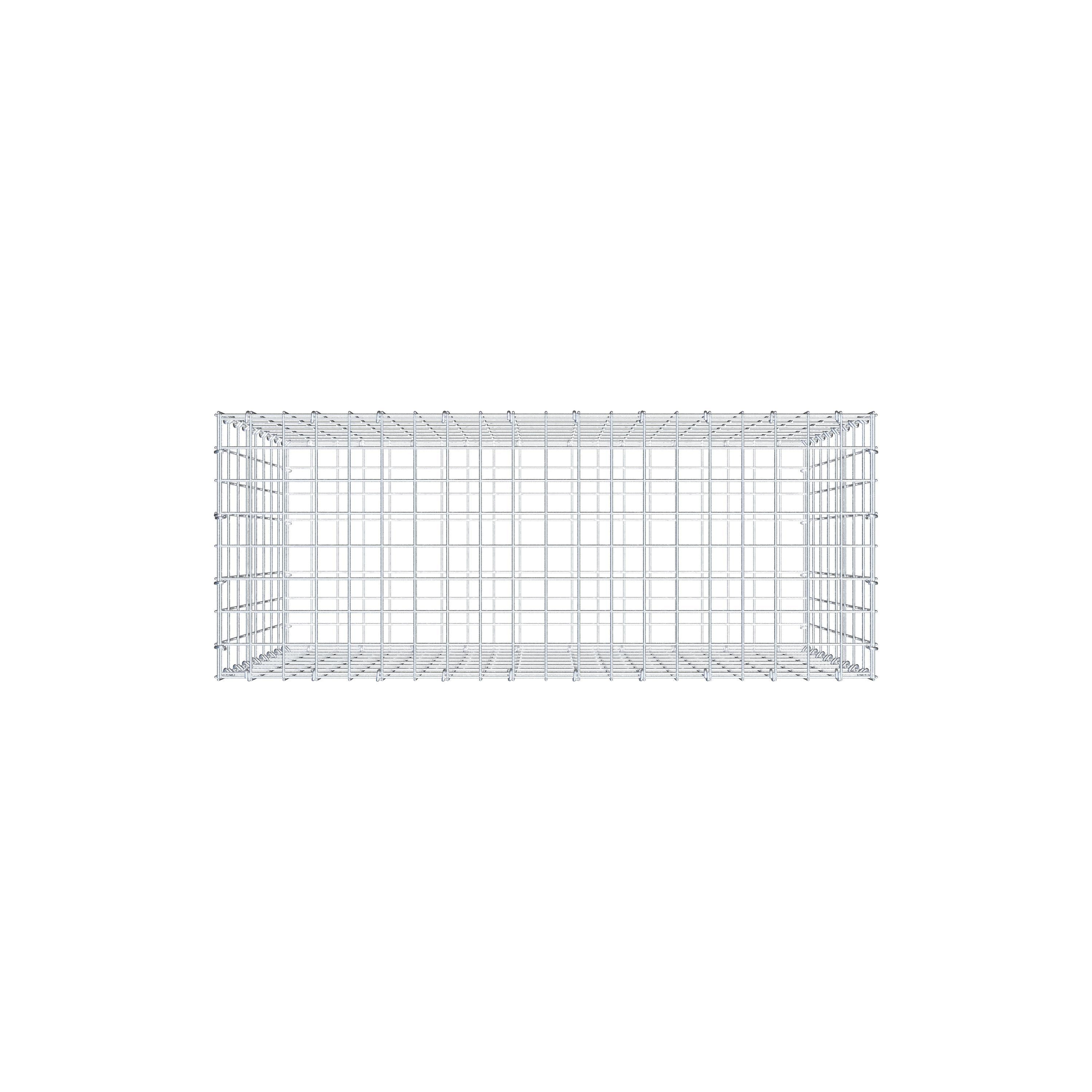 Gabbione 100 cm x 80 cm x 40 cm (L x H x P), maglia 5 cm x 10 cm, anello a C