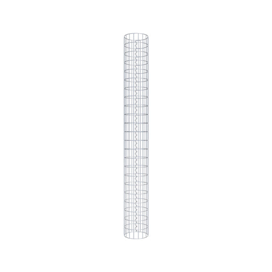 Colonne de gabion ronde 27 cm de diamètre, 230 cm de hauteur, mailles 5 cm x 10 cm