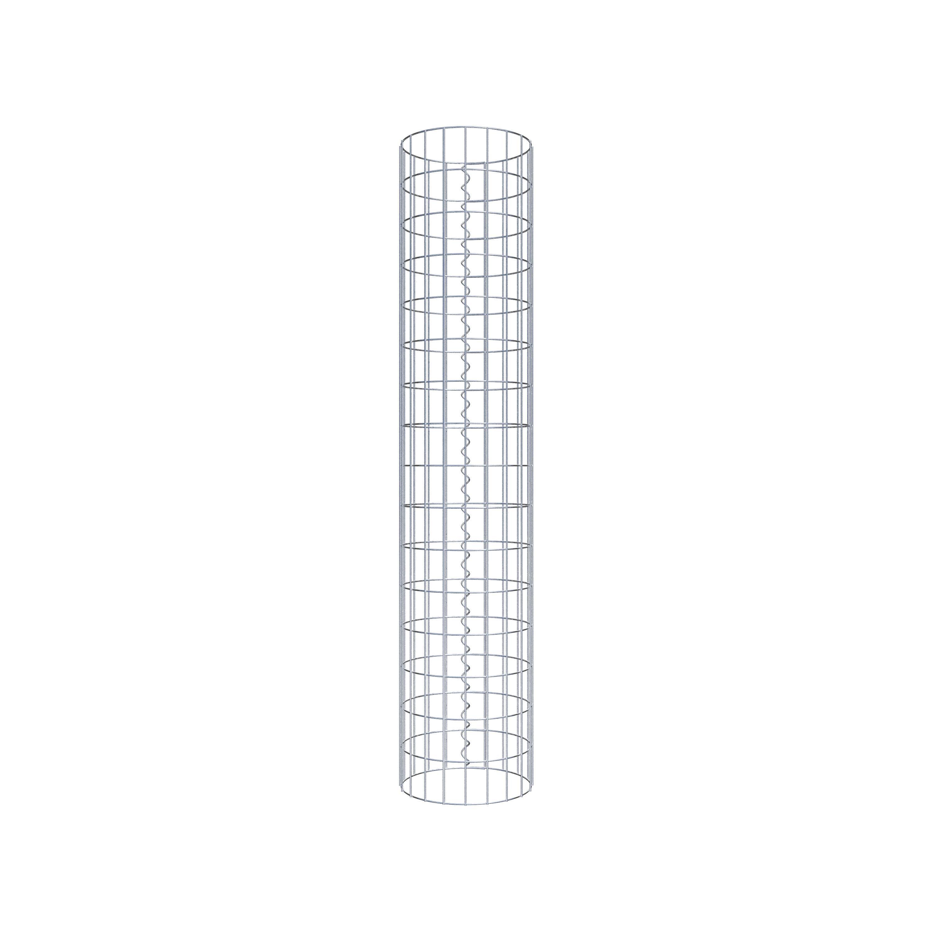 Gabion column around 32 cm diameter, 160 cm height, mesh size 5 cm x 10 cm
