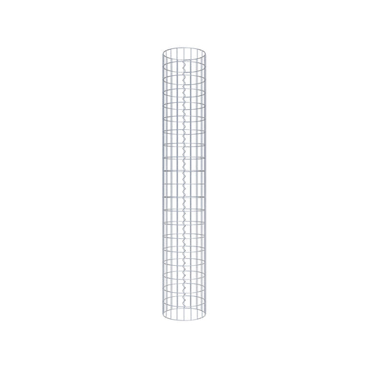 Colonne de gabion ronde 32 cm de diamètre, 200 cm de hauteur, maille 5 cm x 10 cm