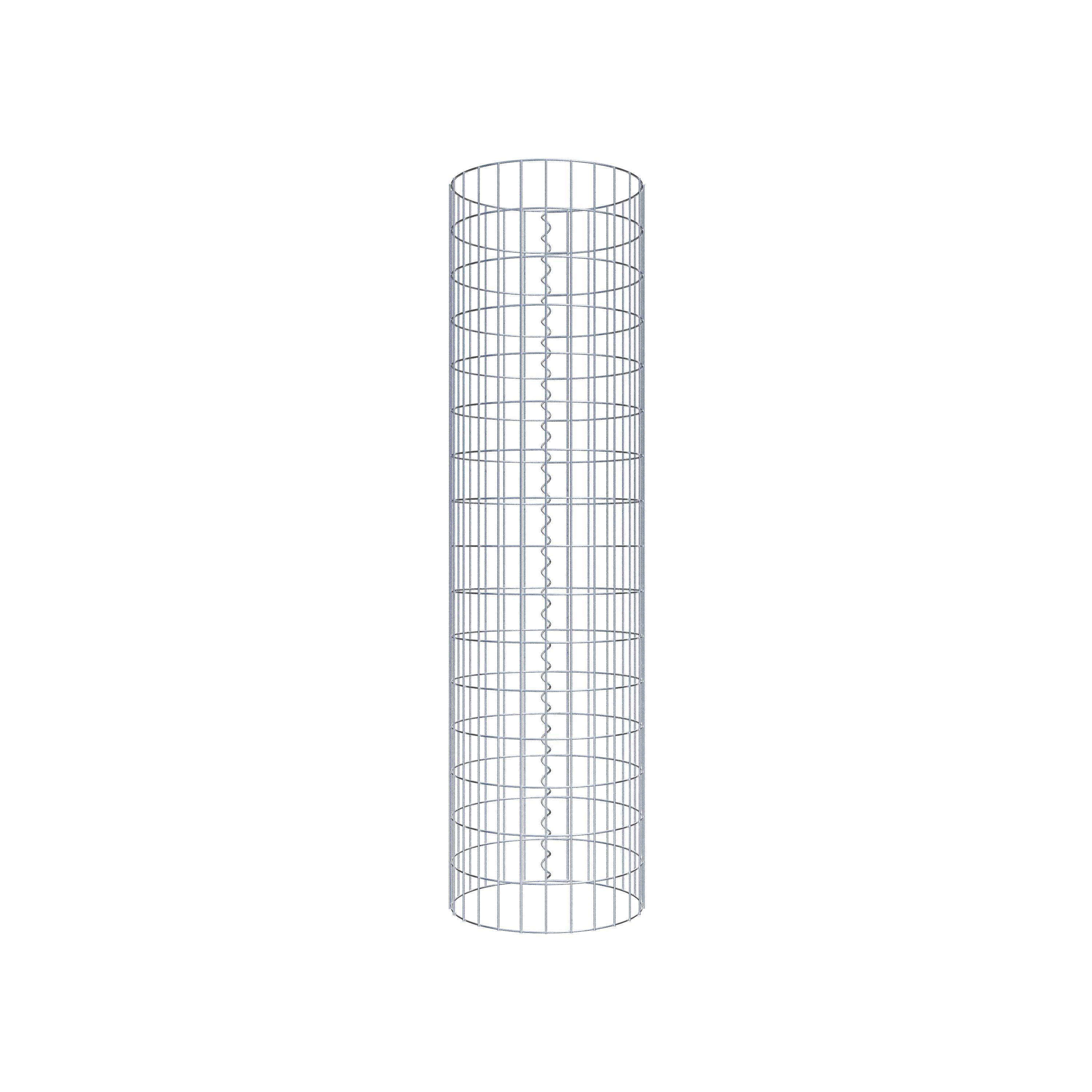 Coluna de gabião com diâmetro de 42 cm, MW 5 x 10 cm redondo