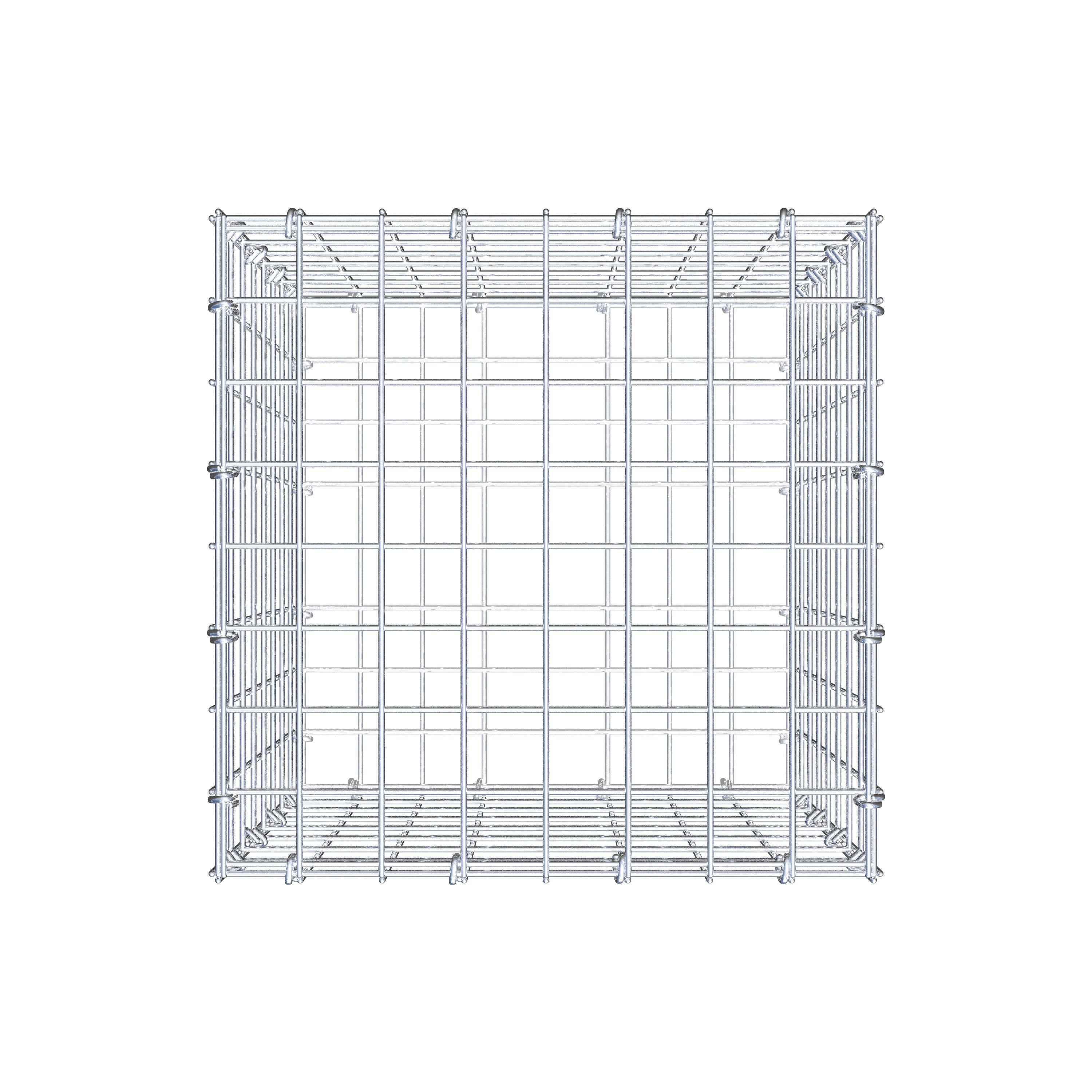 Schanskorf 40 cm x 40 cm x 40 cm (L x H x D), maaswijdte 5 cm x 5 cm, C-ring