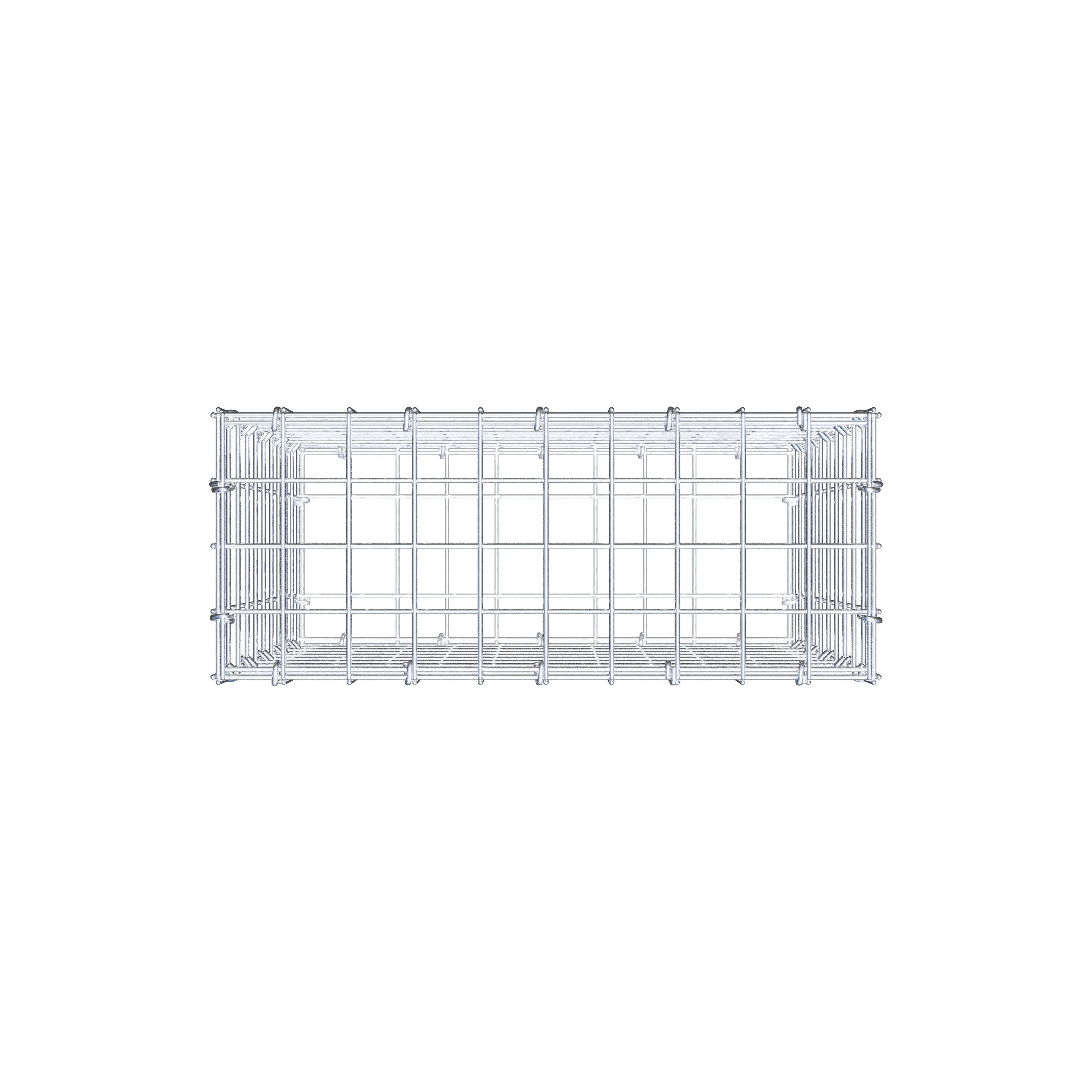 Gabion 50 cm x 50 cm x 20 cm (L x H x D), maskstorlek 5 cm x 5 cm, C-ring