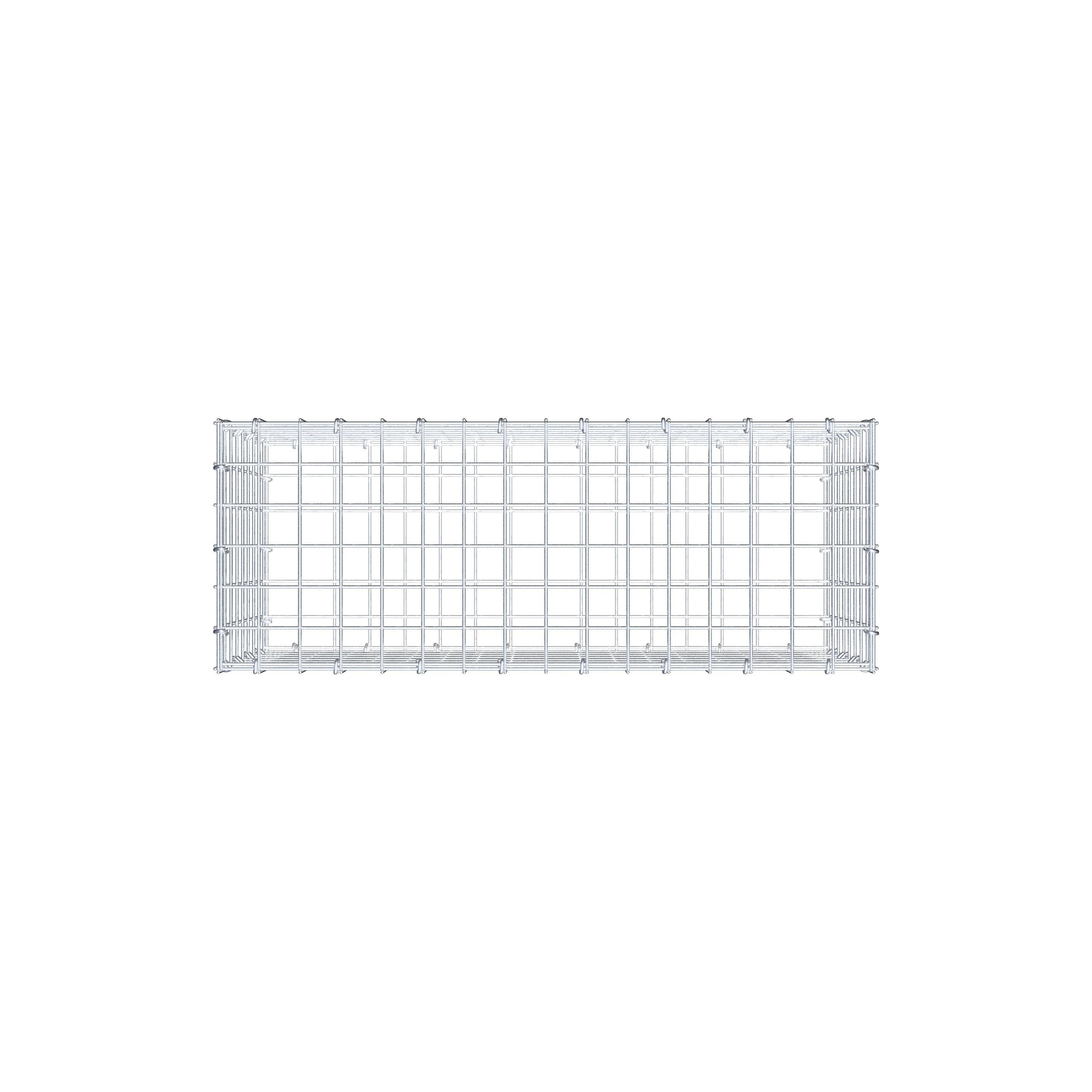 Gavión 80 cm x 40 cm x 30 cm (L x A x P), malla 5 cm x 5 cm, anillo en C